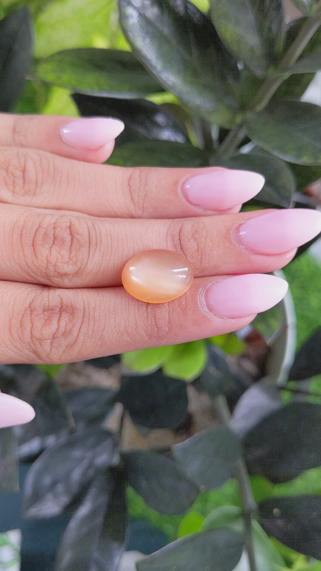 8.44 Ct. Cabochon Moonstone from Ceylon (Sri Lanka) Size Video