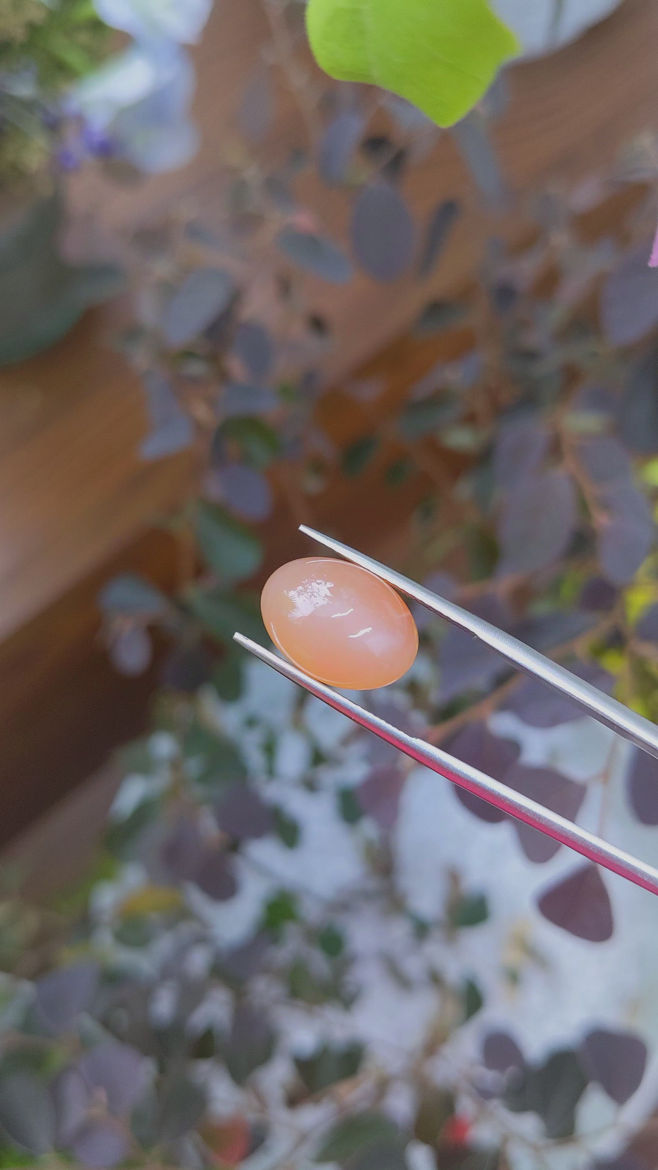 6.93 Ct. Cabochon Moonstone from Ceylon (Sri Lanka) Size Video