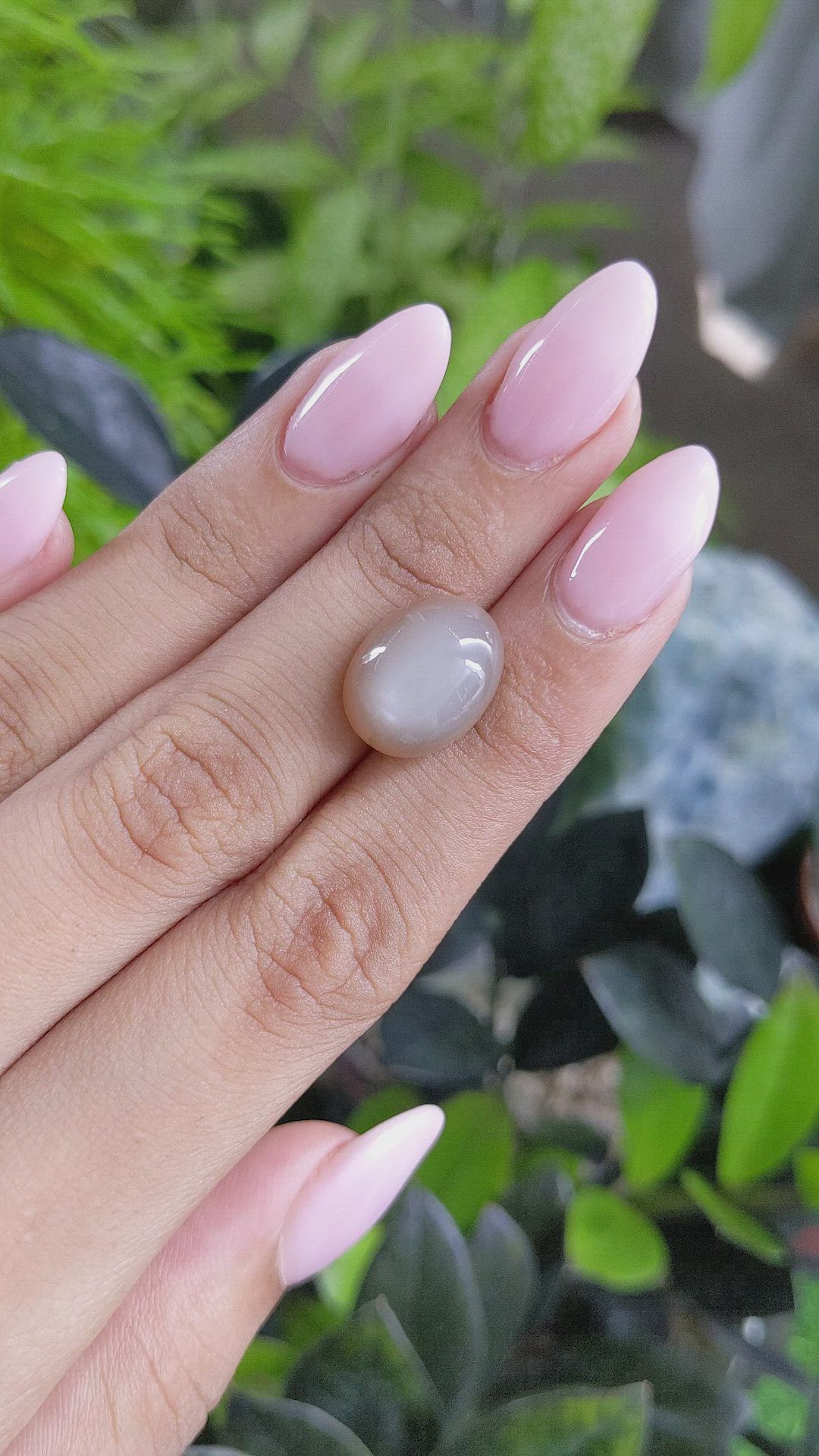 9.44 Ct. Cabochon Moonstone from Ceylon (Sri Lanka) Size Video