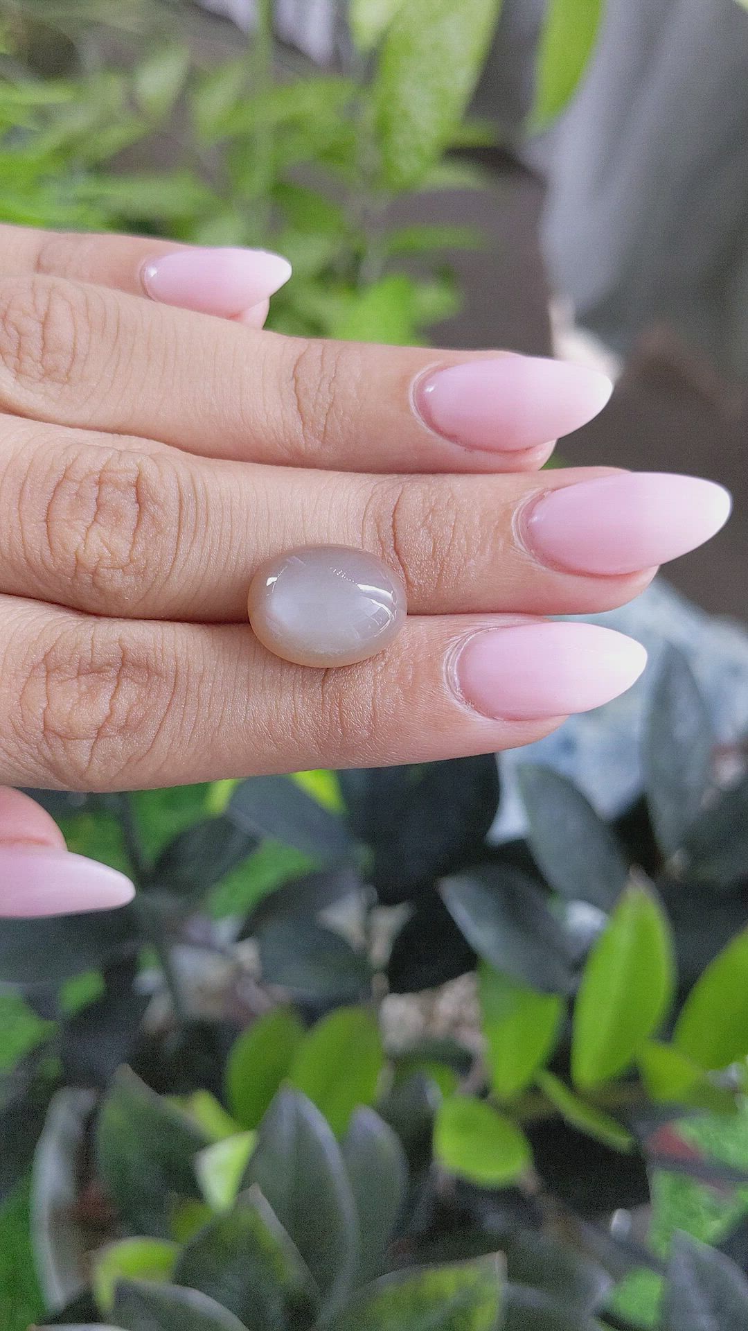 9.44 Ct. Cabochon Moonstone from Ceylon (Sri Lanka) Size Video
