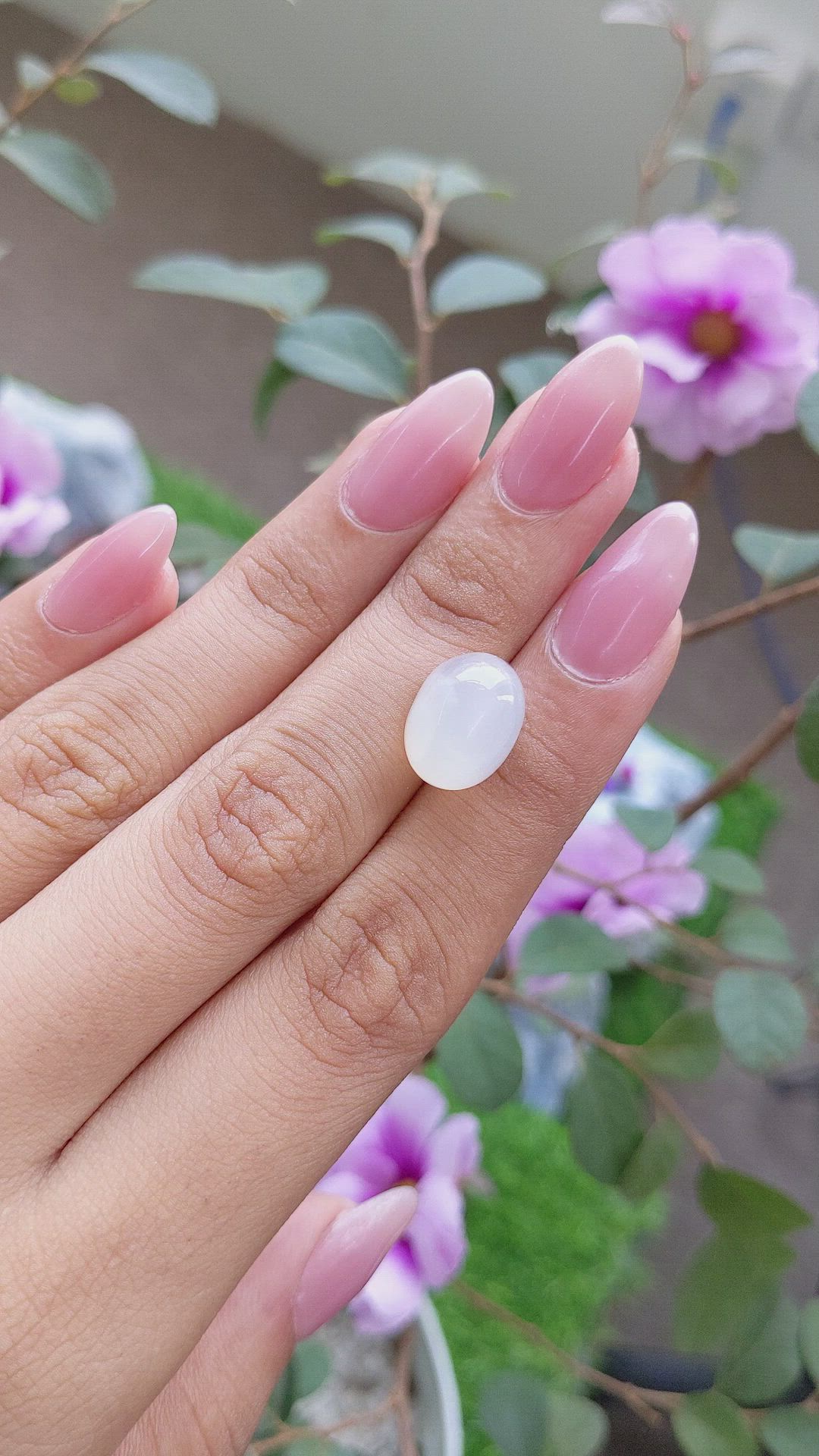 9.76 Ct. Cabochon Moonstone from Ceylon (Sri Lanka) Size Video
