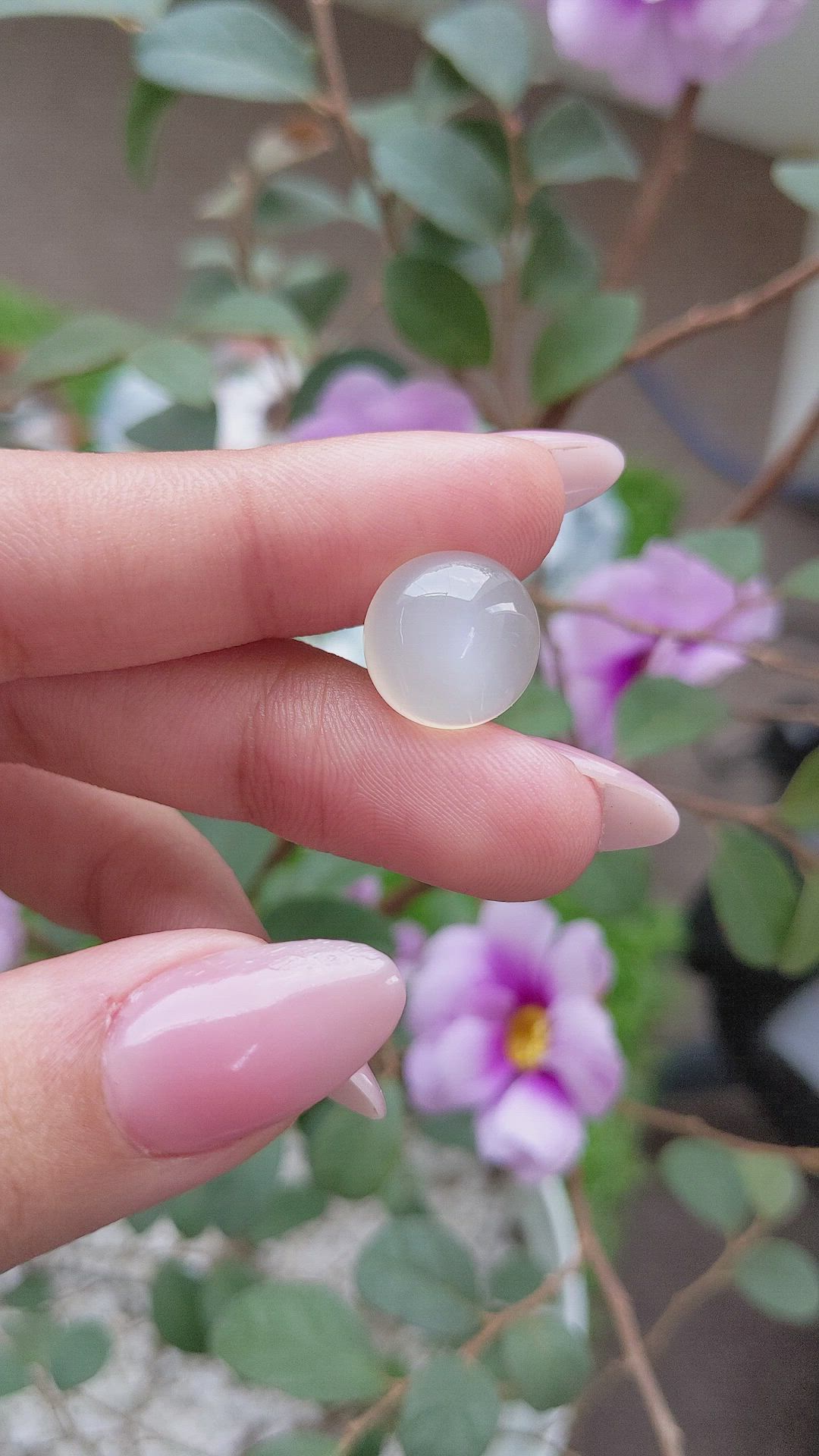 10.16 Ct. Cabochon Moonstone from Ceylon (Sri Lanka) Size Video