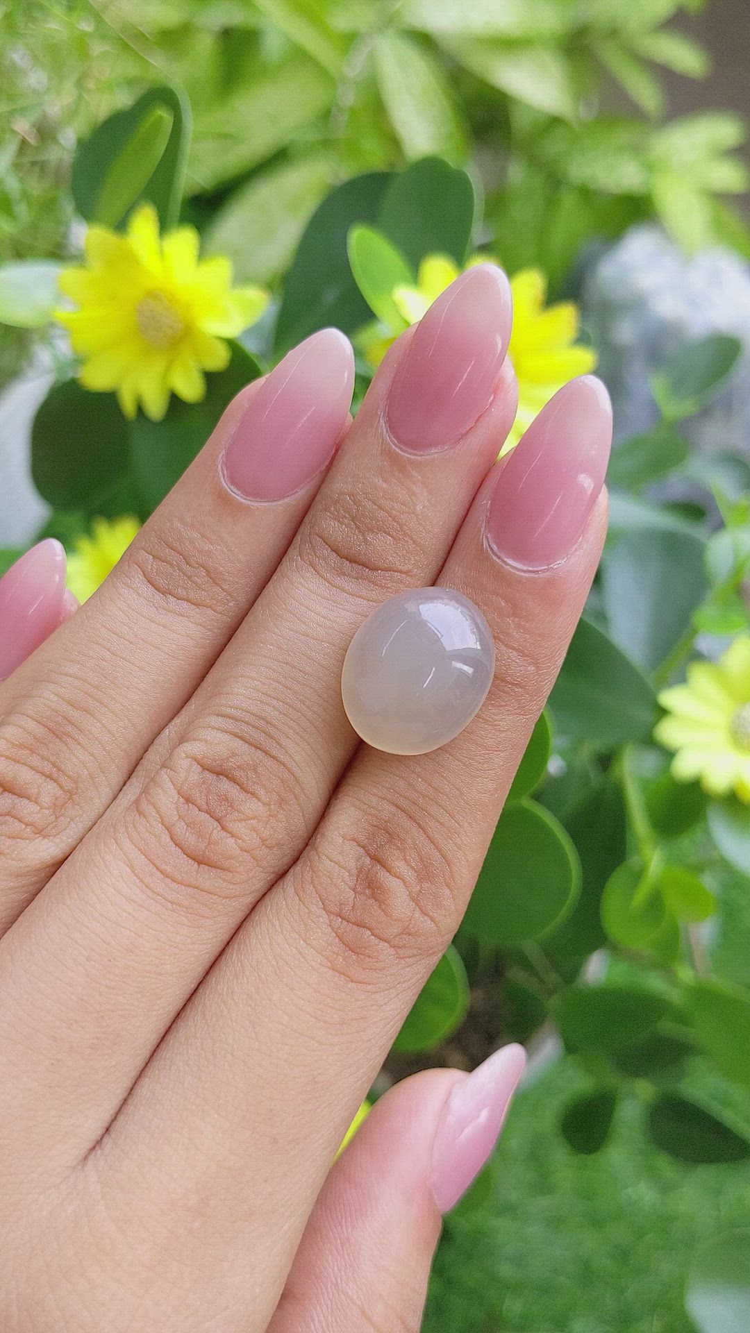 14.16 Ct. Cabochon Moonstone from Ceylon (Sri Lanka) Size Video