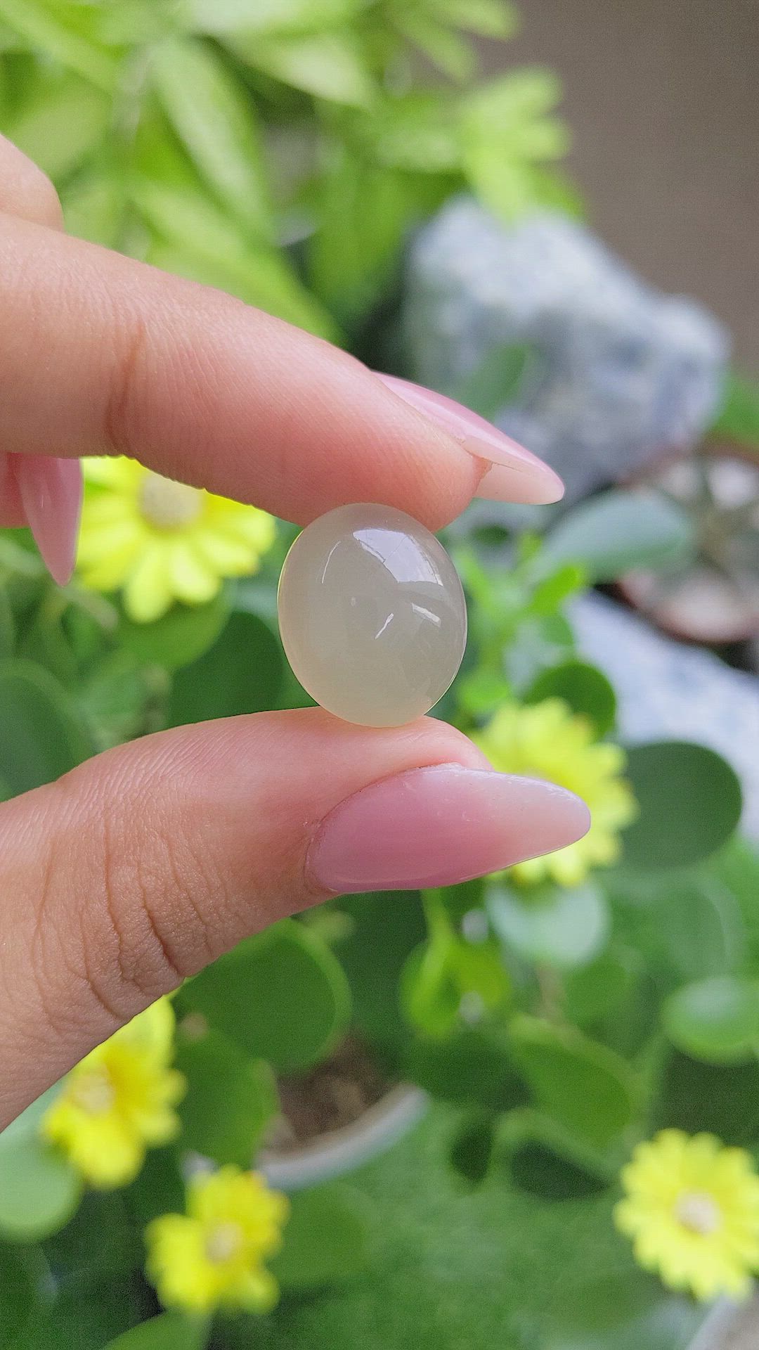 14.16 Ct. Cabochon Moonstone from Ceylon (Sri Lanka) Size Video