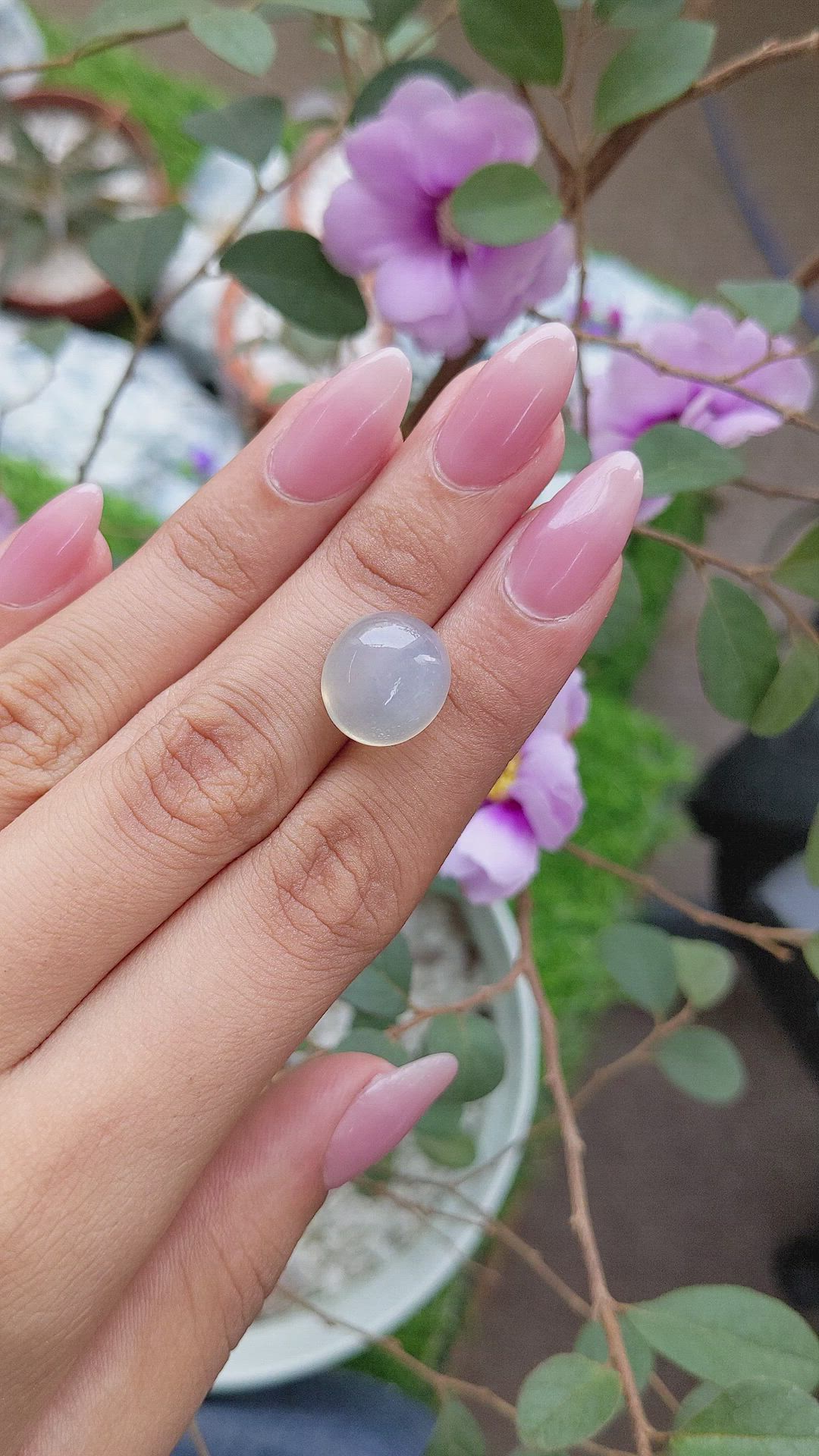 10.17 Ct. Cabochon Moonstone from Ceylon (Sri Lanka) Size Video