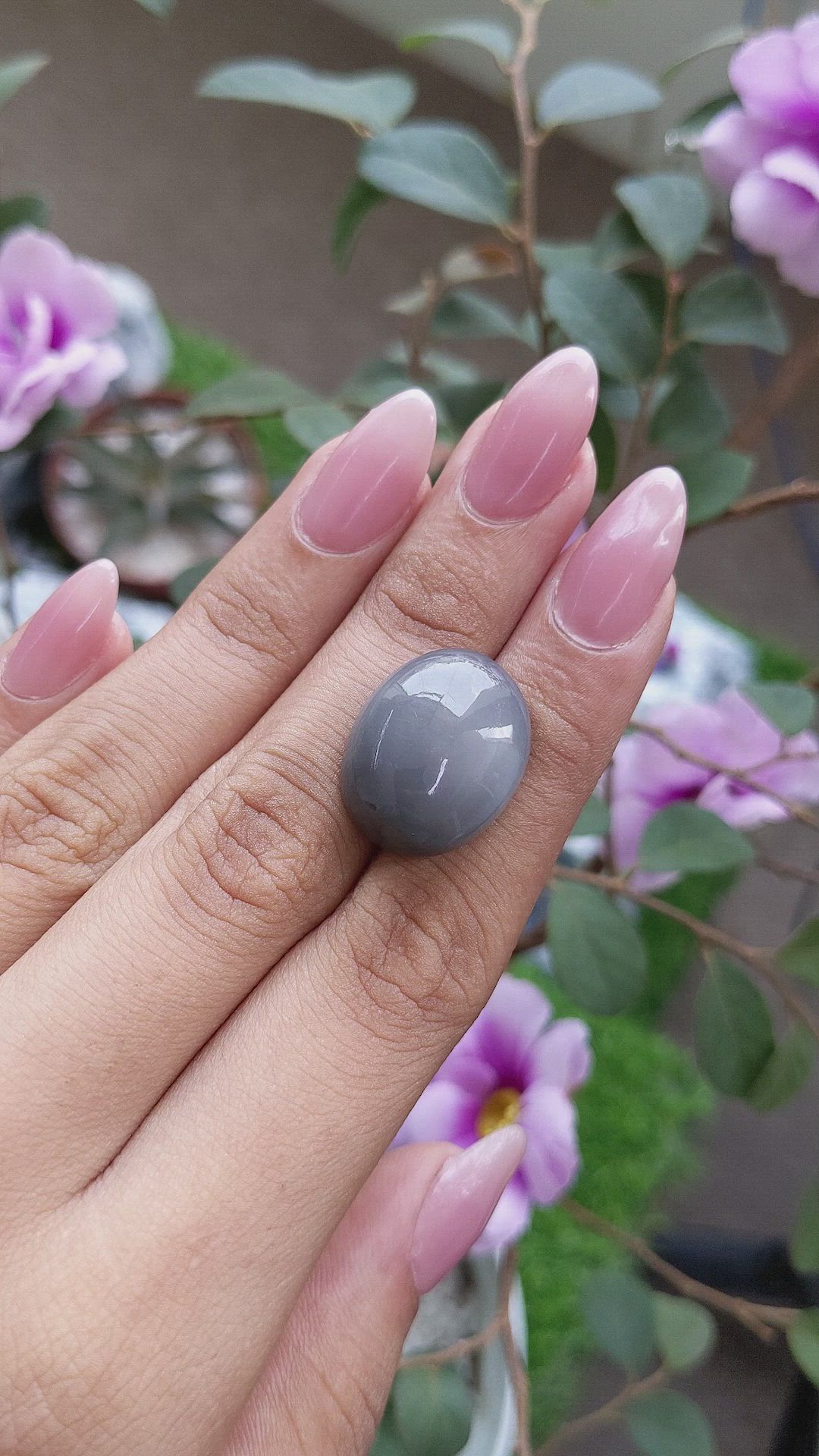 22.87 Ct. Cabochon Moonstone from Ceylon (Sri Lanka) Size Video