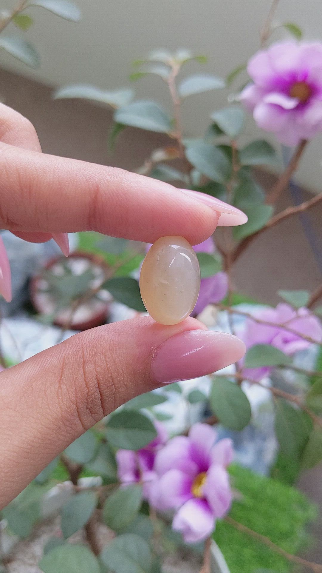 15.09 Ct. Cabochon Moonstone from Ceylon (Sri Lanka) Size Video