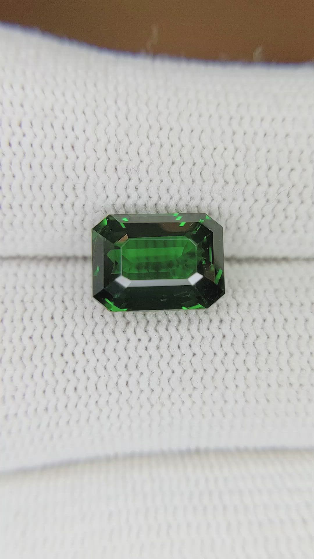 4.02 Ct. Tsavorite Garnet from East Africa Size Video