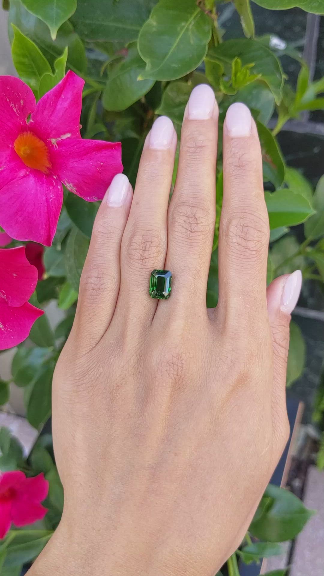 4.02 Ct. Tsavorite Garnet from East Africa Size Video