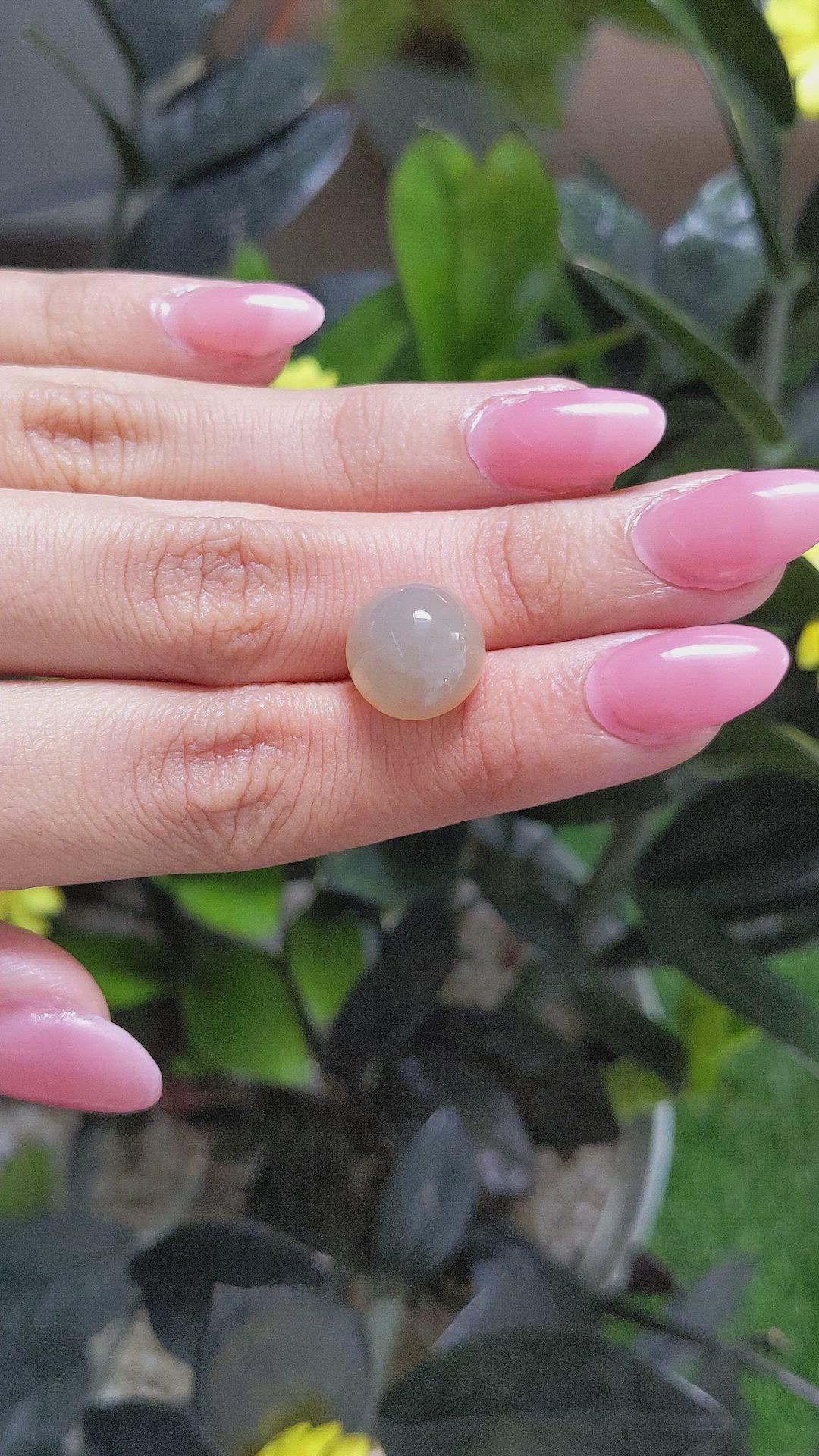 10.48 Ct. Cabochon Moonstone from Ceylon (Sri Lanka) Size Video