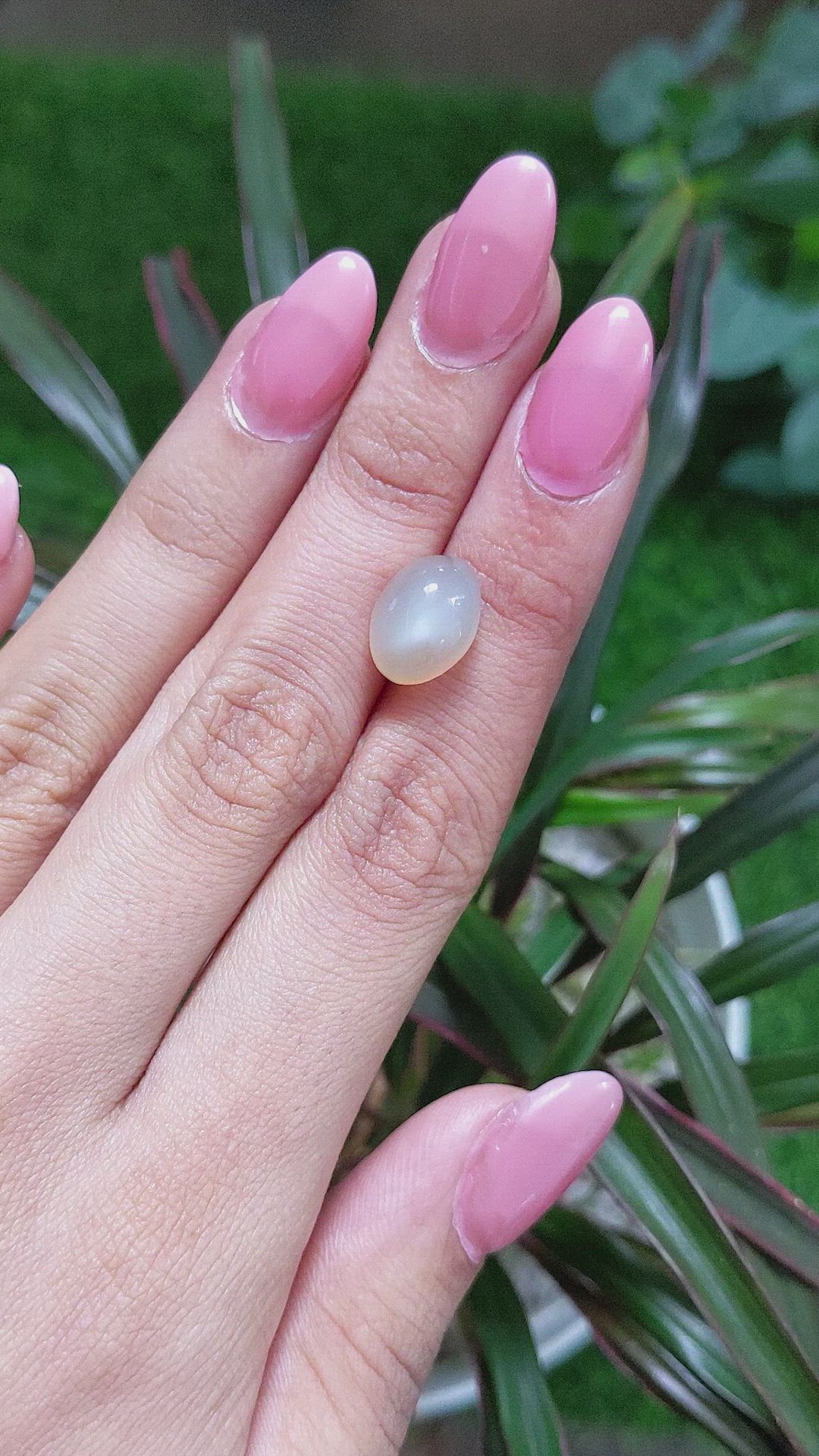 6.24 Ct. Cabochon Moonstone from Ceylon (Sri Lanka) Size Video