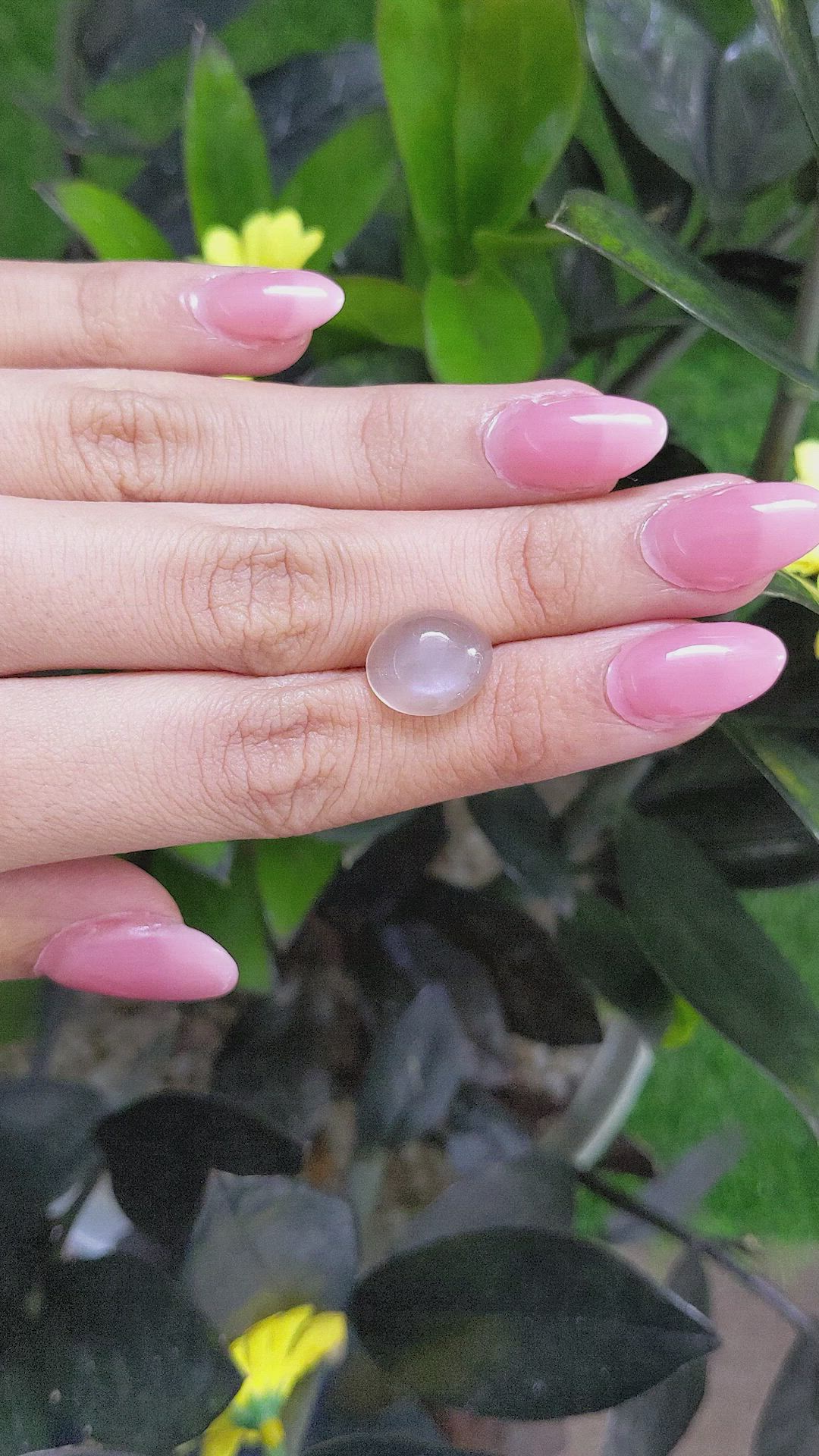 5.58 Ct. Cabochon Moonstone from Ceylon (Sri Lanka) Size Video