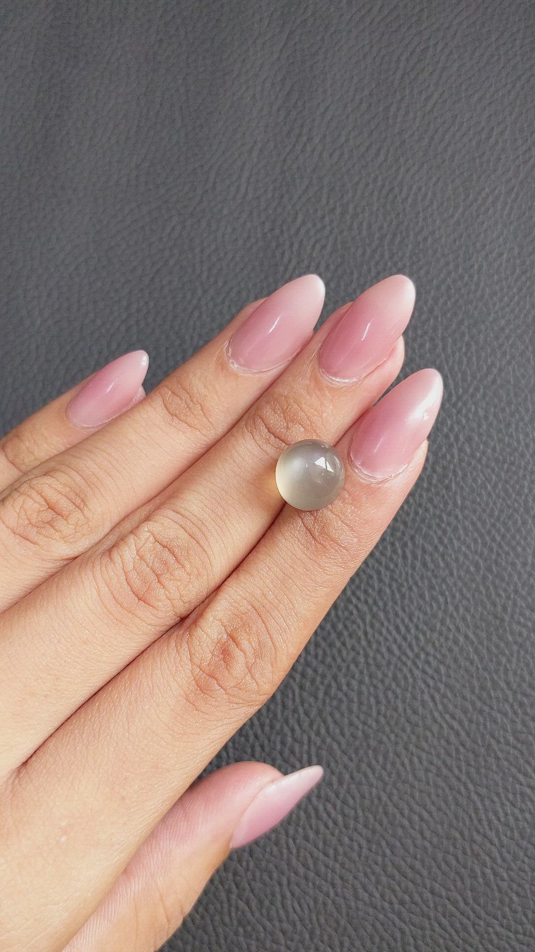 7.44 Ct. Cabochon Moonstone from Ceylon (Sri Lanka) Size Video