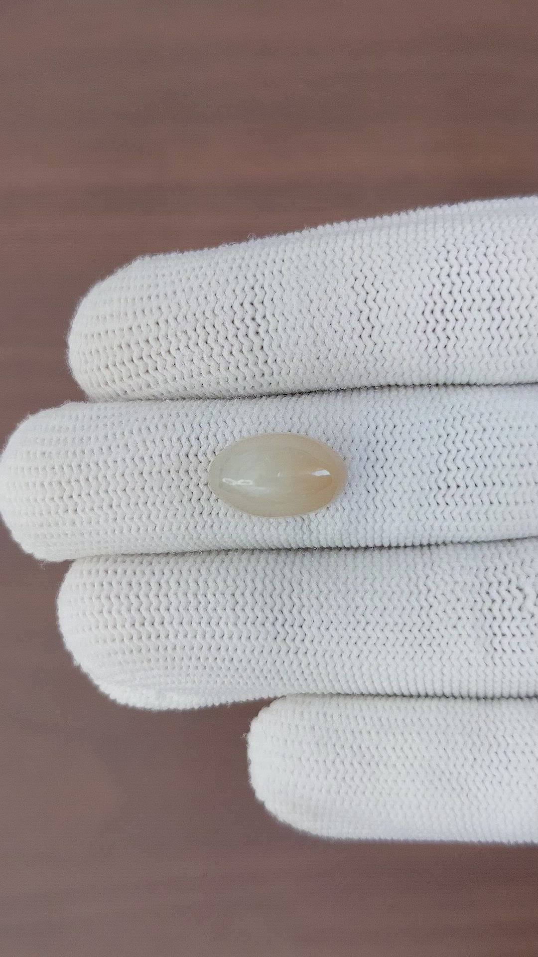 6.55 Ct. Cabochon Moonstone from Ceylon (Sri Lanka) Size Video