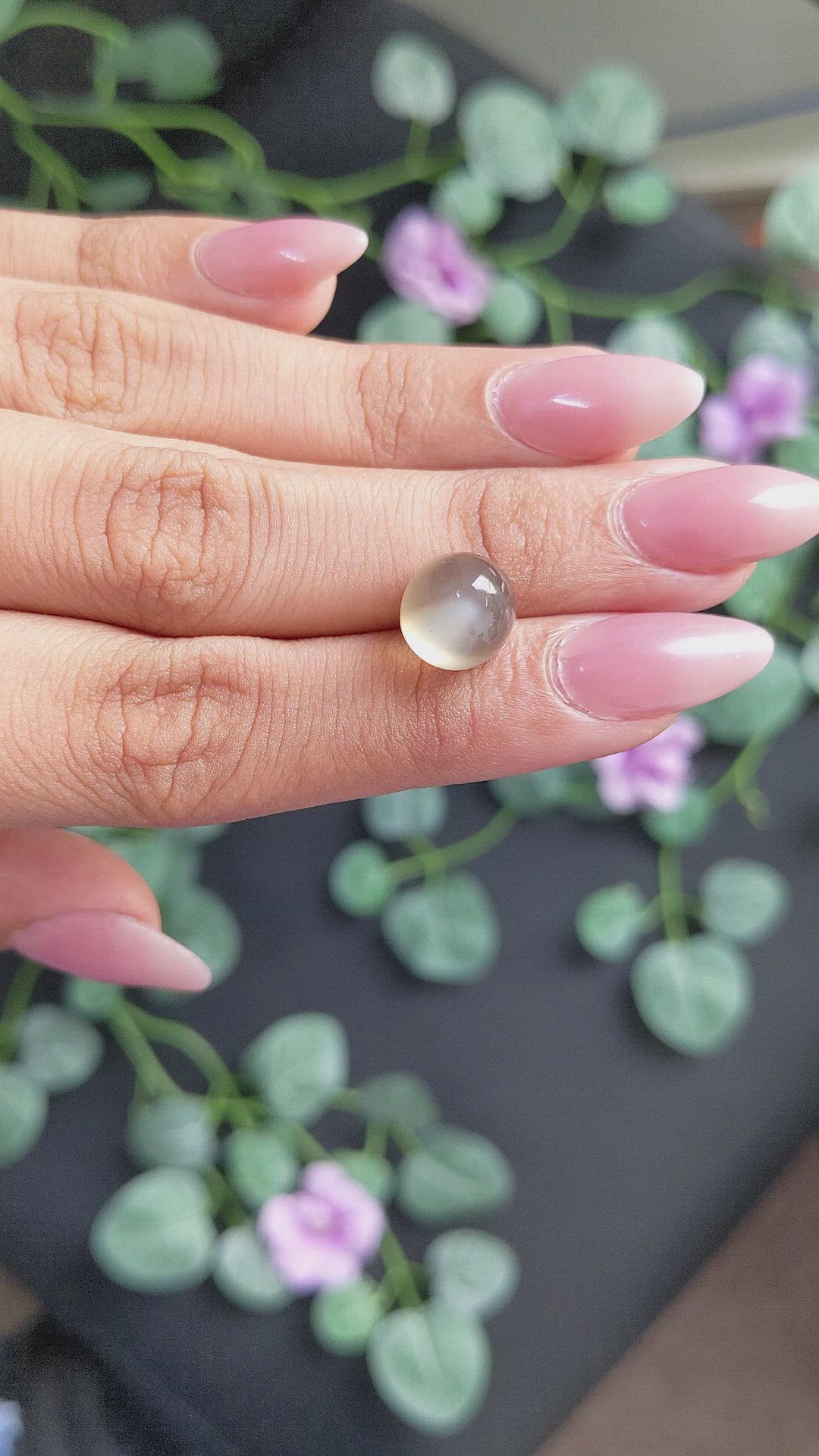 7.17 Ct. Cabochon Moonstone from Ceylon (Sri Lanka) Size Video