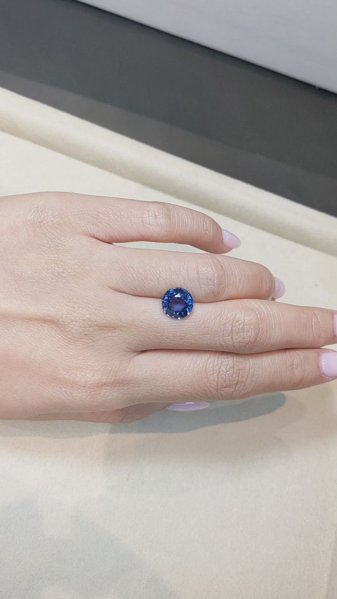 4.09 Ct. Blue Cobalt Spinel from Tanzania Size Video
