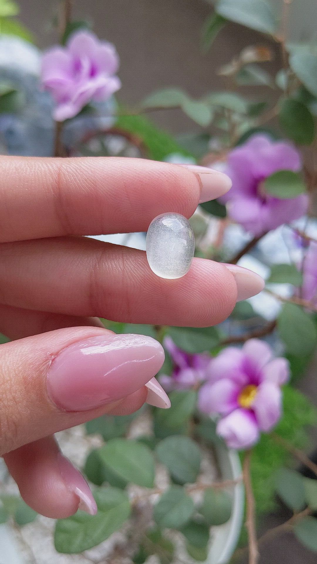 6.25 Ct. Cabochon Moonstone from Ceylon (Sri Lanka) Size Video