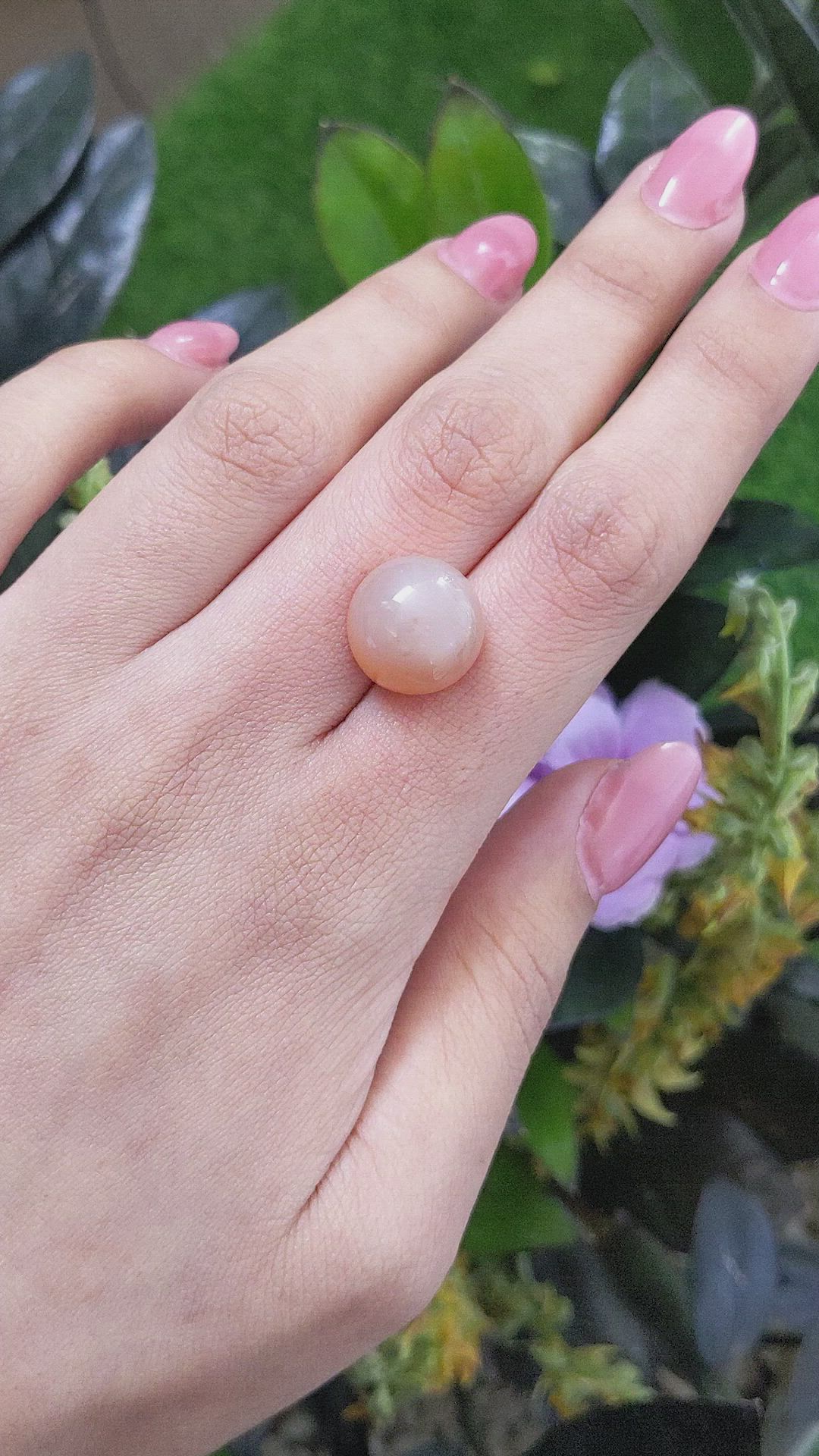 12.52 Ct. Cabochon Moonstone from Ceylon (Sri Lanka) Size Video