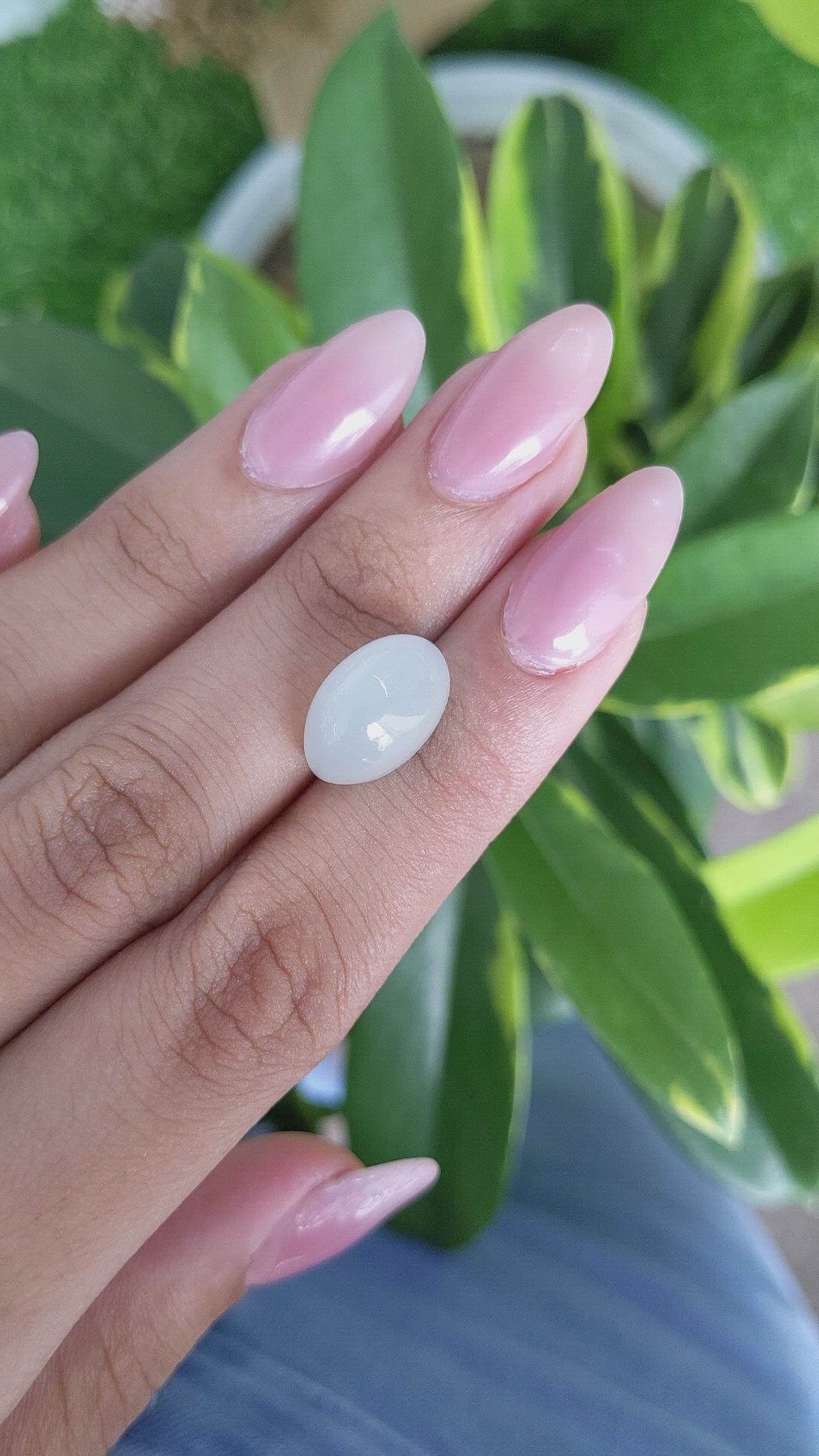 8.79 Ct. Cabochon Moonstone from Ceylon (Sri Lanka) Size Video