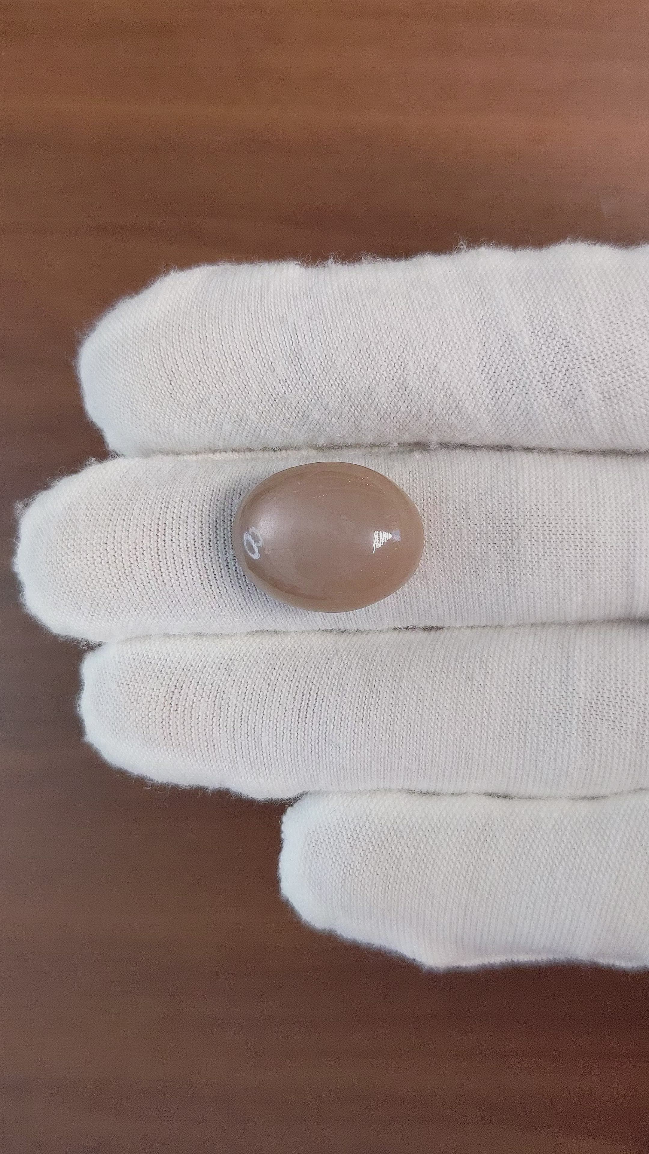 13.45 Ct. Cabochon Moonstone from Ceylon (Sri Lanka) Size Video