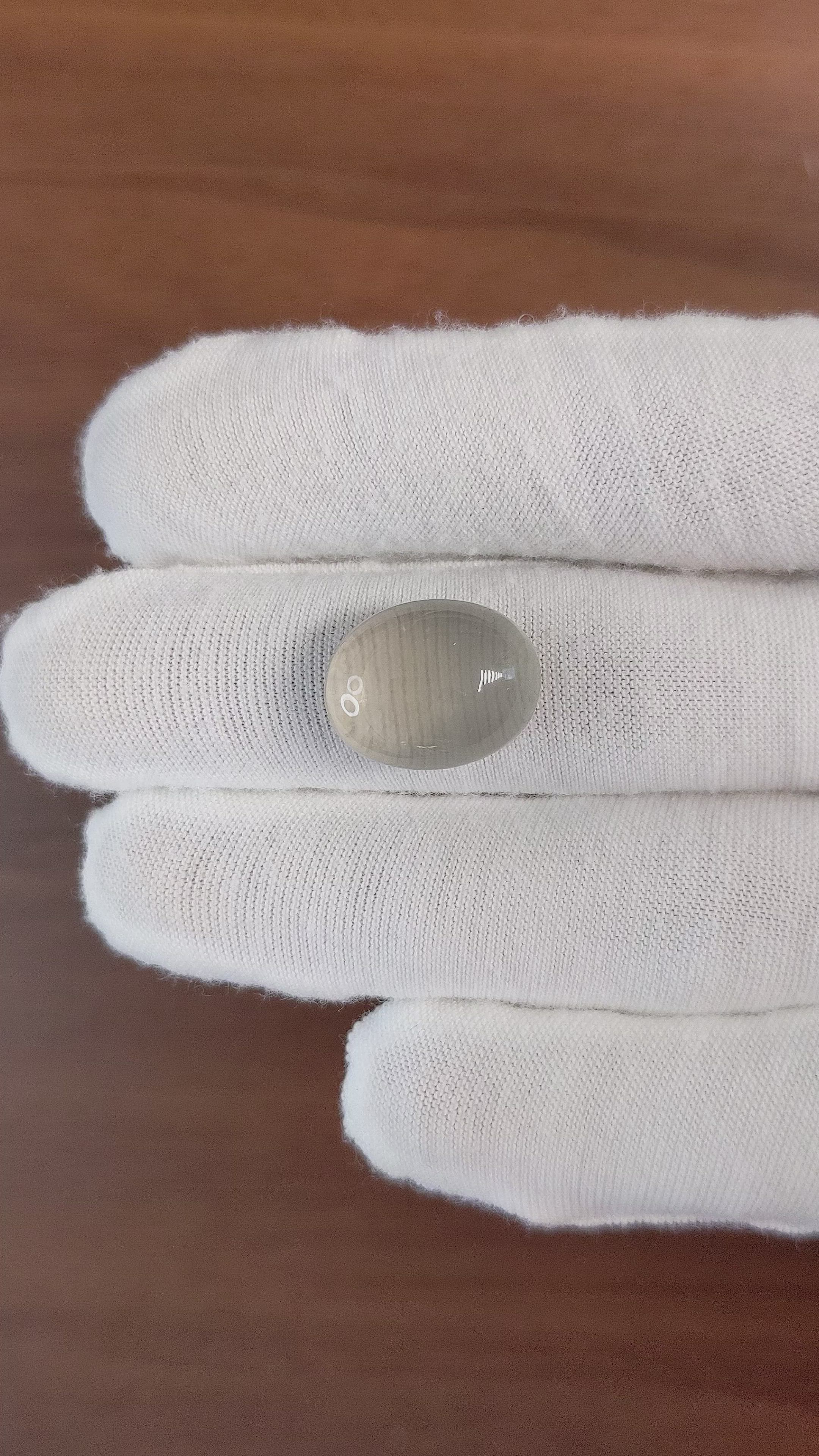 12.51 Ct. Cabochon Moonstone from Ceylon (Sri Lanka) Size Video