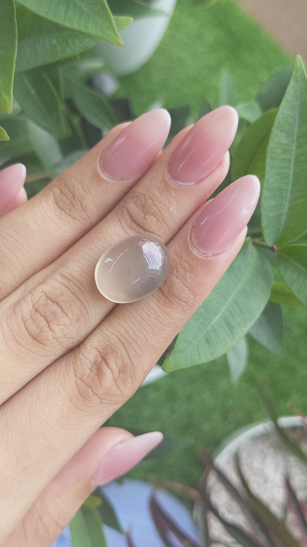 12.51 Ct. Cabochon Moonstone from Ceylon (Sri Lanka) Size Video