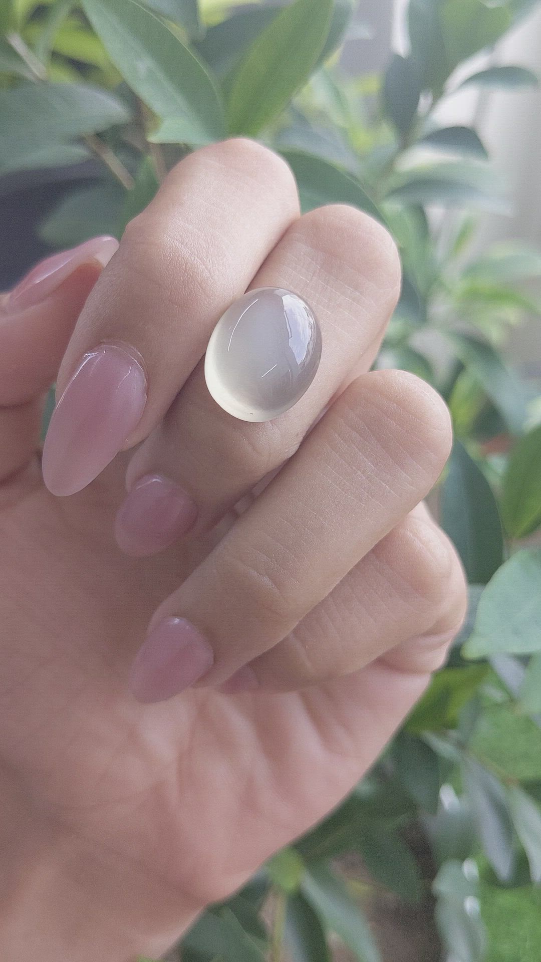 12.51 Ct. Cabochon Moonstone from Ceylon (Sri Lanka) Size Video