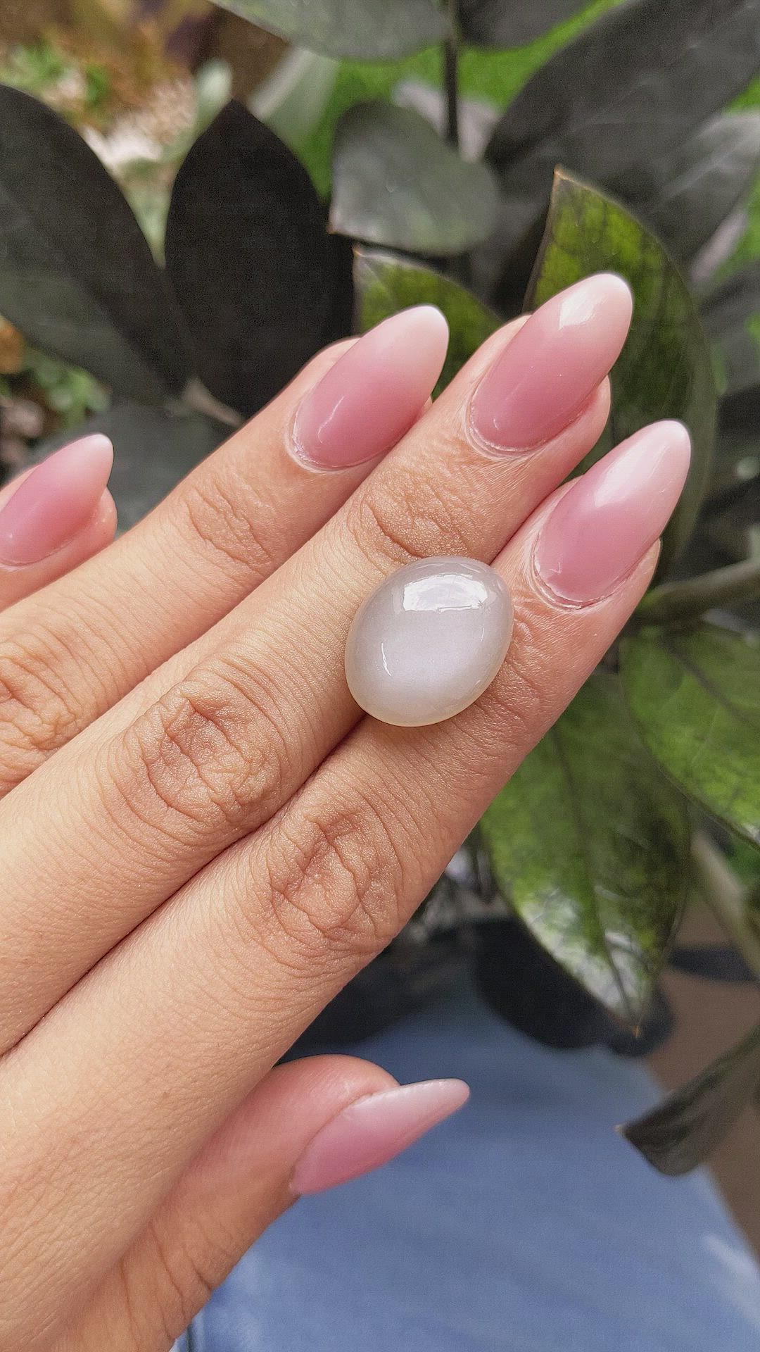 15.36 Ct. Cabochon Moonstone from Ceylon (Sri Lanka) Size Video
