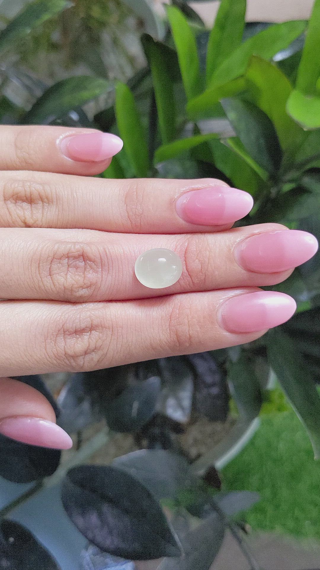 4.31 Ct. Cabochon Moonstone from Ceylon (Sri Lanka) Size Video