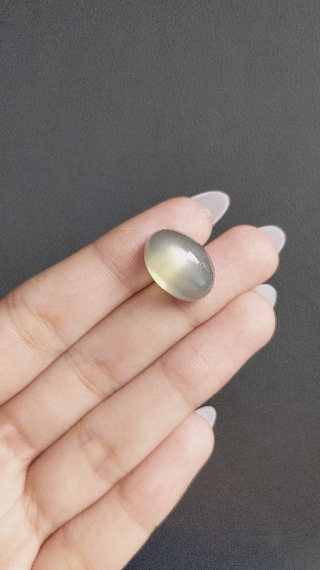 21.23 Ct. Cabochon Moonstone from Ceylon (Sri Lanka) Size Video