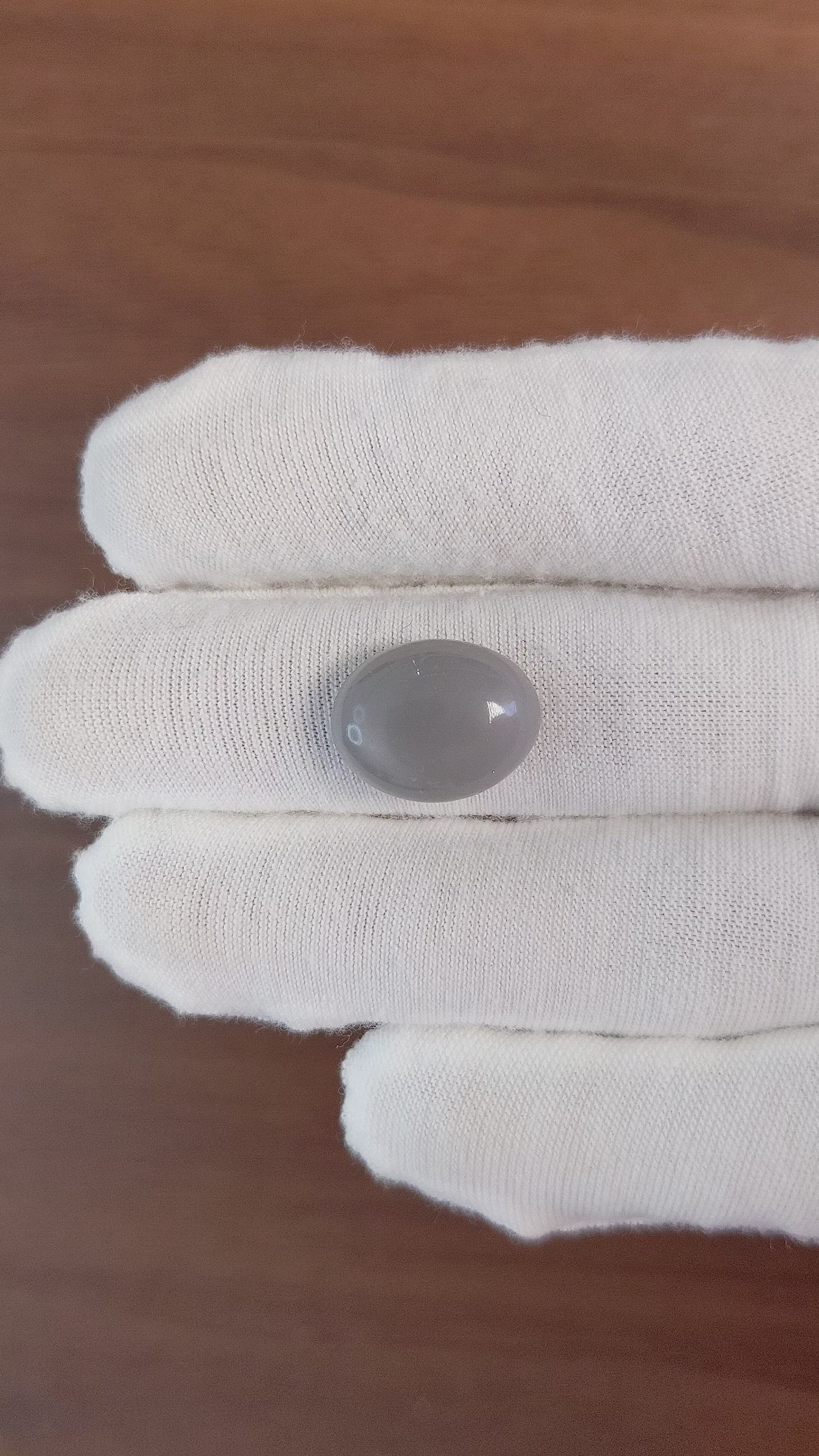 10.61 Ct. Cabochon Moonstone from Ceylon (Sri Lanka) Size Video
