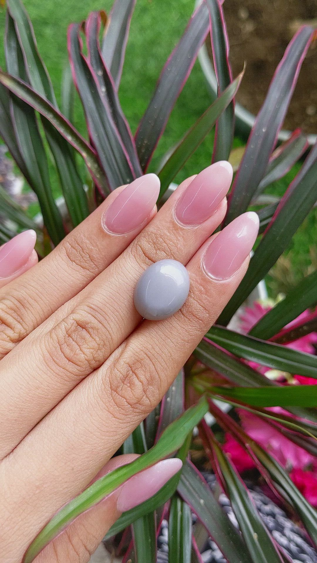 10.61 Ct. Cabochon Moonstone from Ceylon (Sri Lanka) Size Video