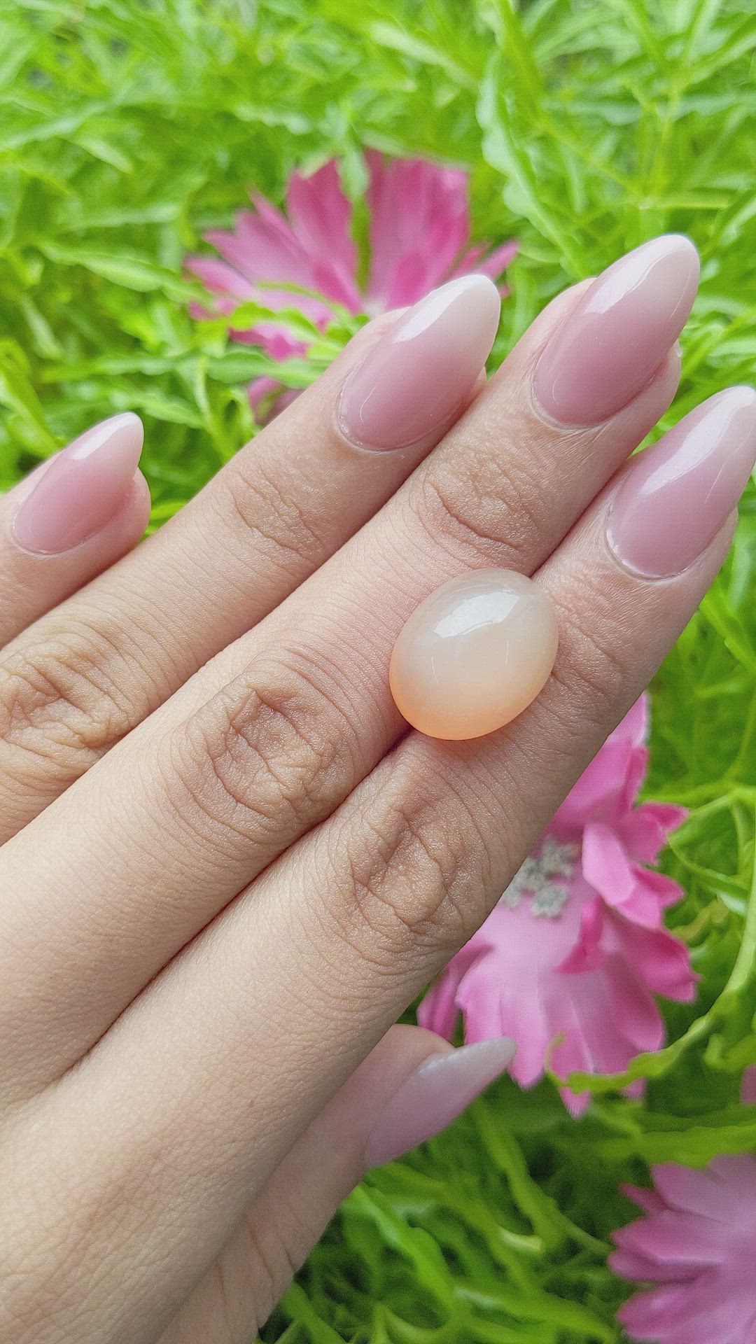 14.40 Ct. Cabochon Moonstone from Ceylon (Sri Lanka) Size Video