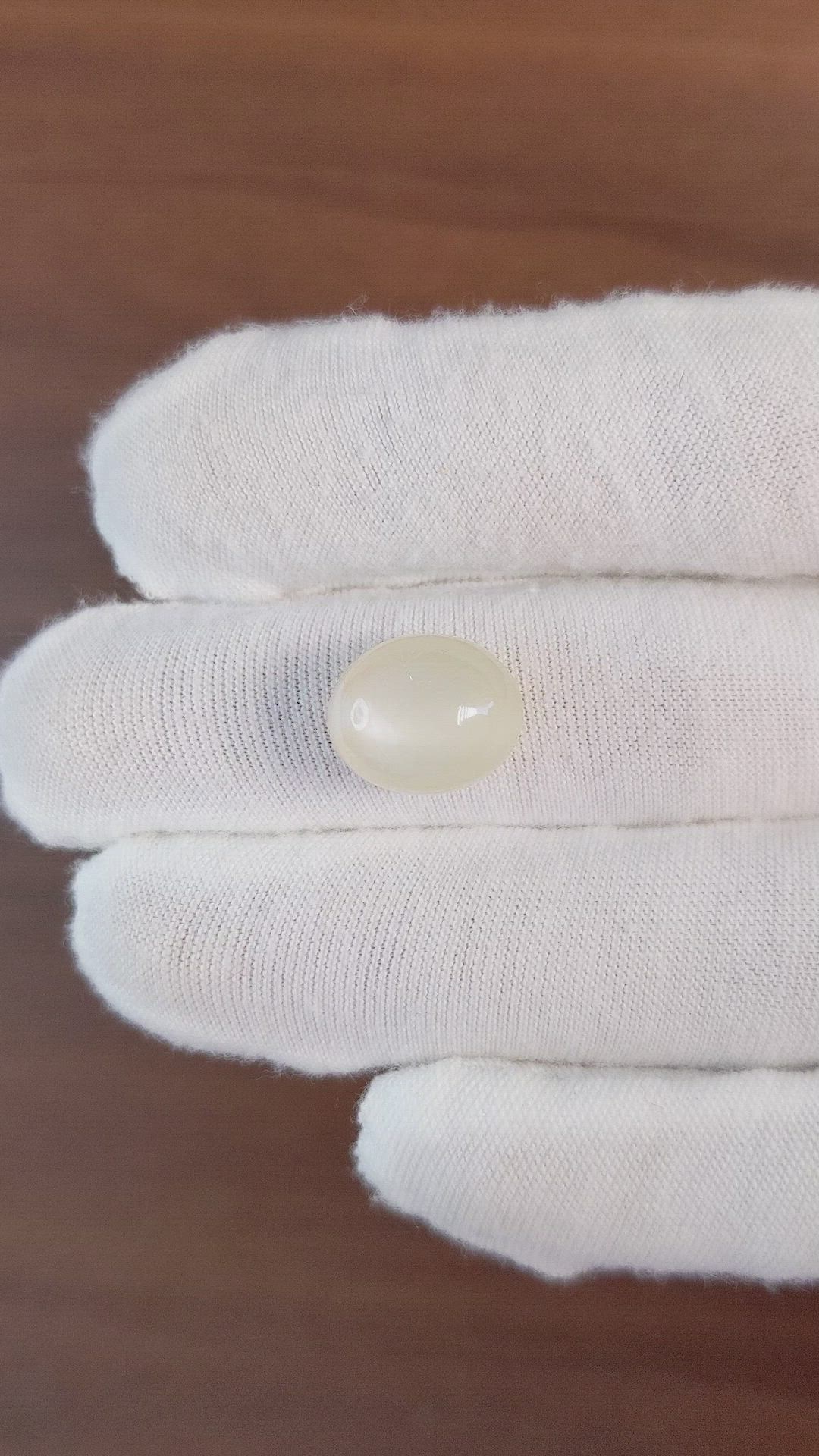 12.53 Ct. Cabochon Moonstone from Ceylon (Sri Lanka) Size Video