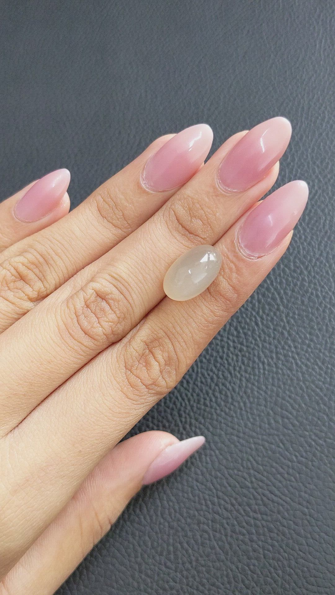 10.53 Ct. Cabochon Moonstone from Ceylon (Sri Lanka) Size Video