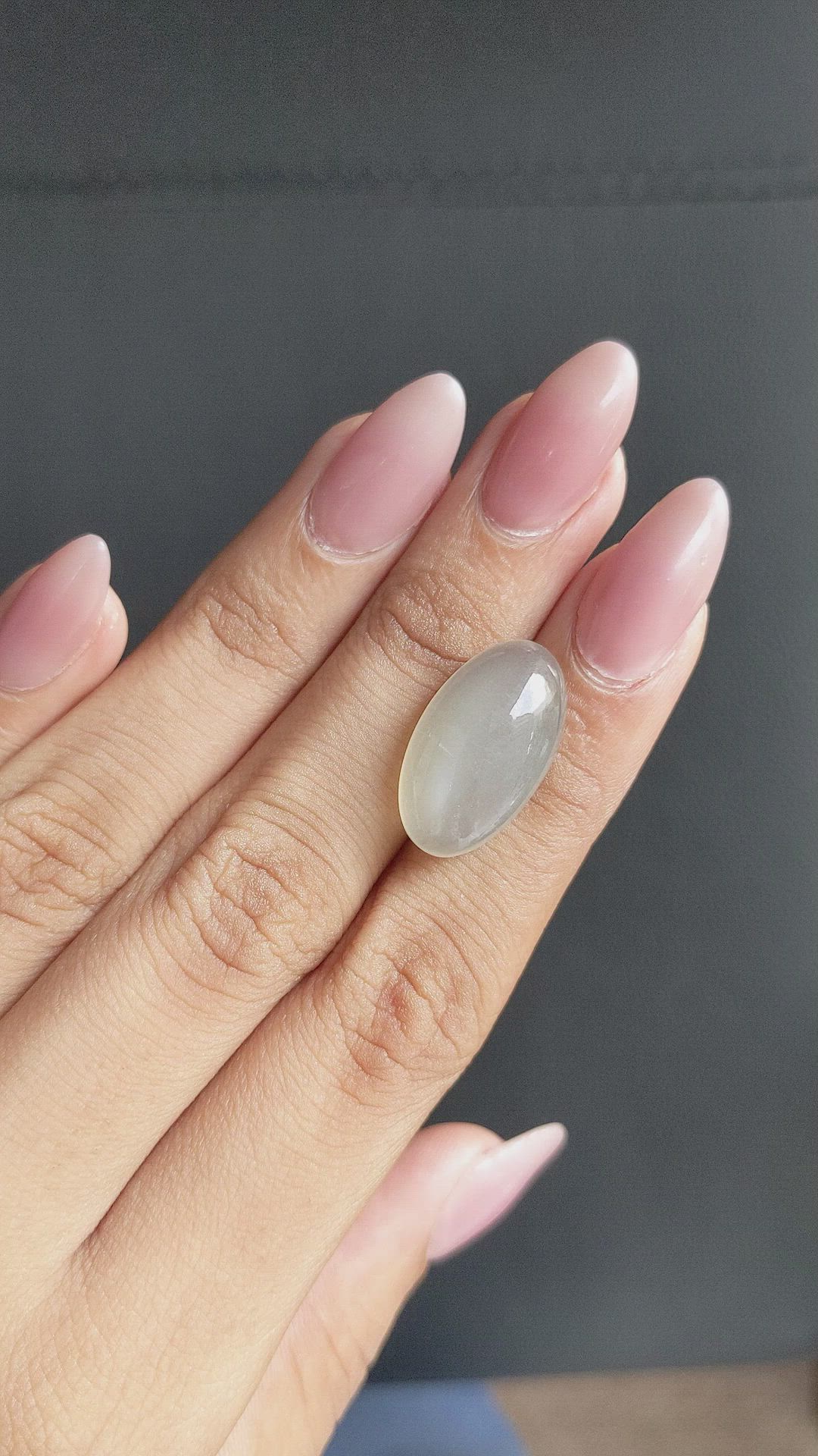 14.07 Ct. Cabochon Moonstone from Ceylon (Sri Lanka) Size Video