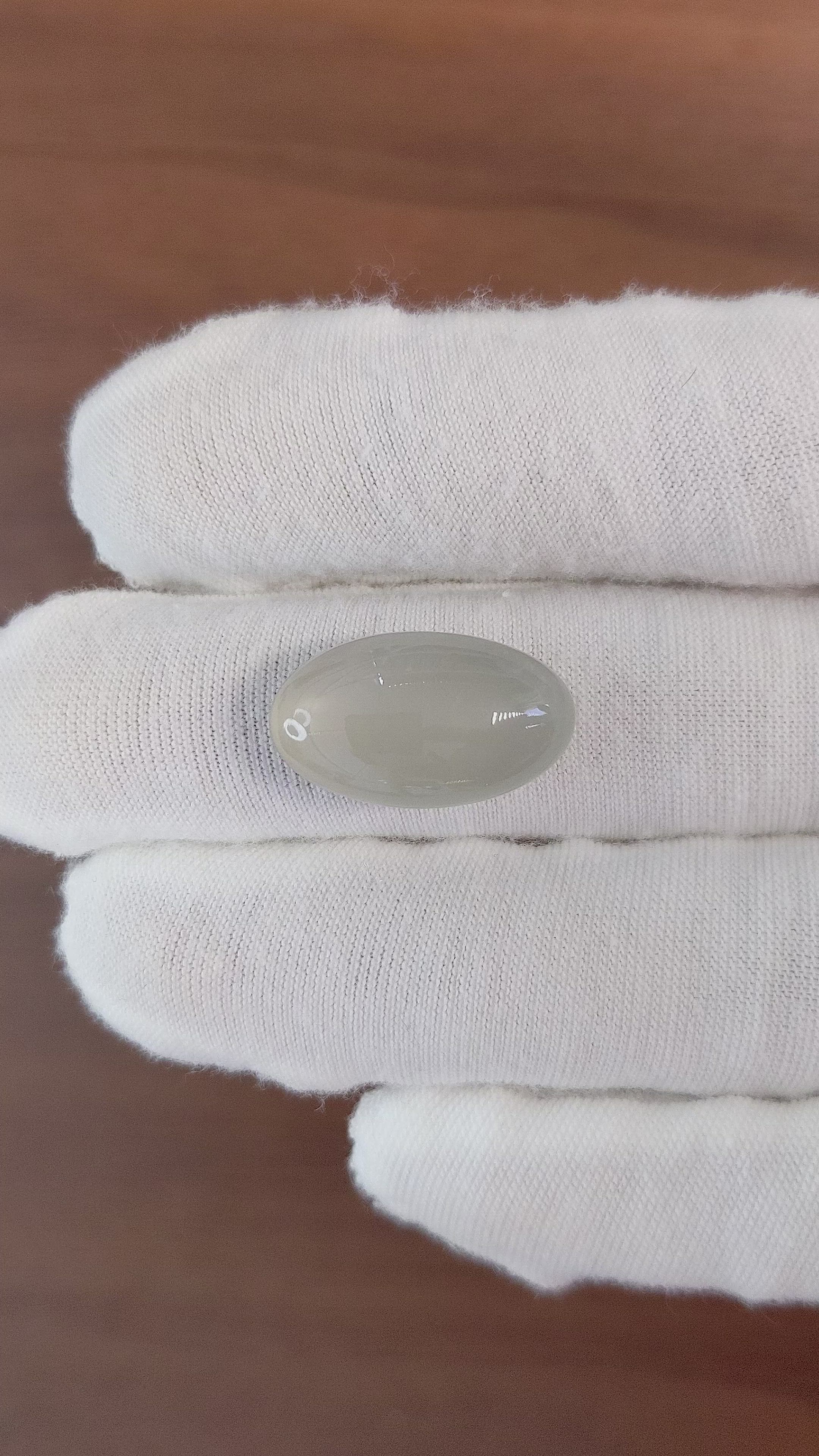 14.07 Ct. Cabochon Moonstone from Ceylon (Sri Lanka) Size Video