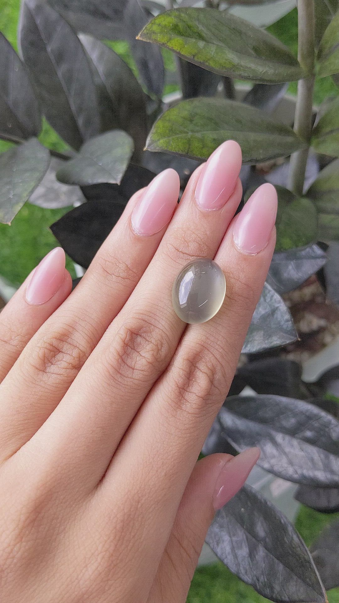 12.18 Ct. Cabochon Moonstone from Ceylon (Sri Lanka) Size Video