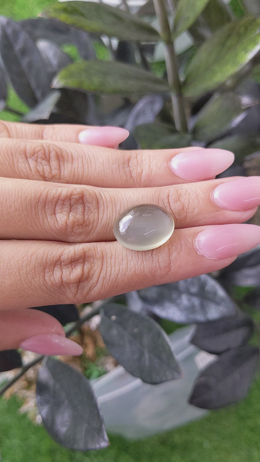 12.18 Ct. Cabochon Moonstone from Ceylon (Sri Lanka) Size Video