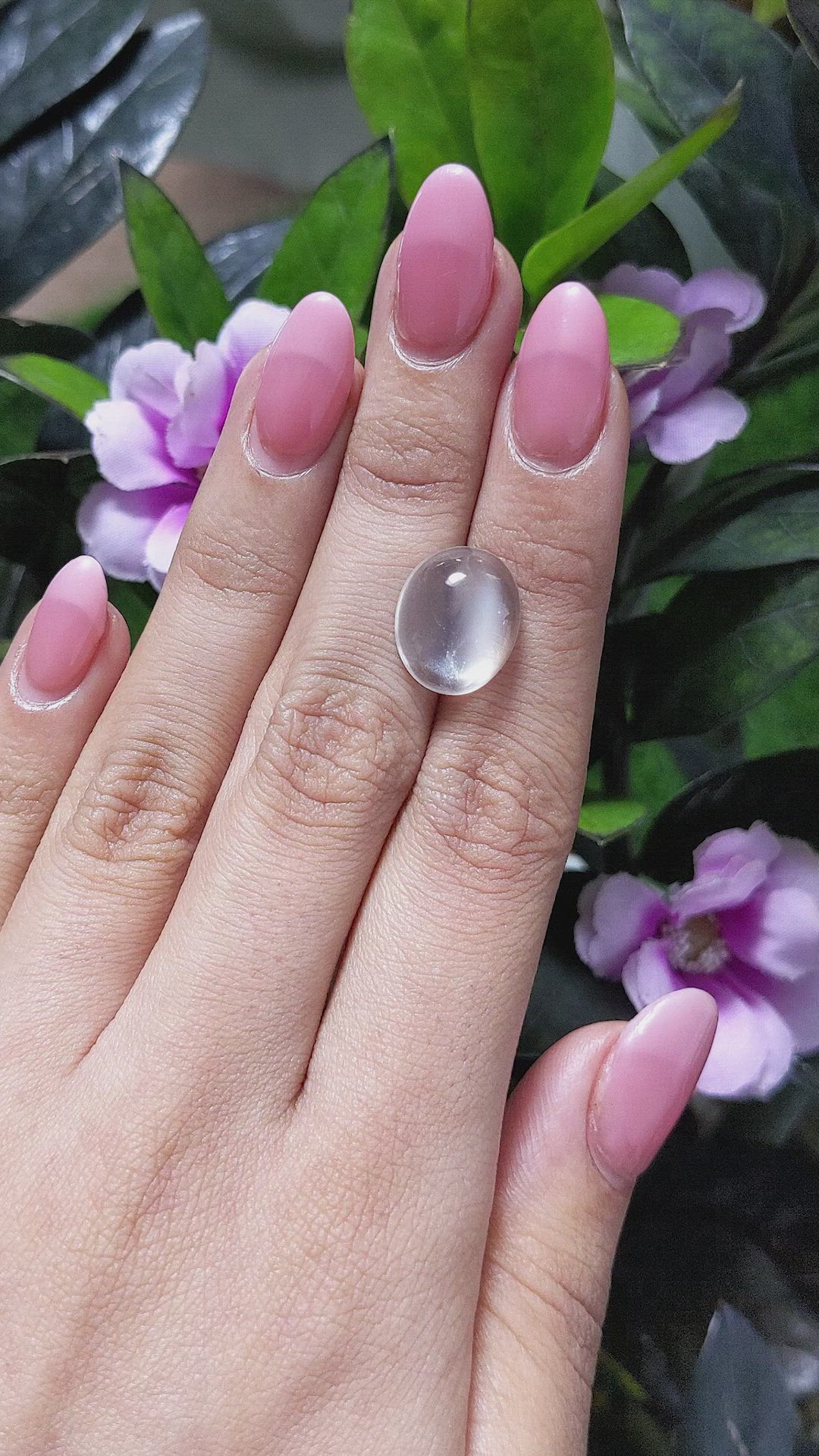 7.90 Ct. Cabochon Moonstone from Ceylon (Sri Lanka) Size Video