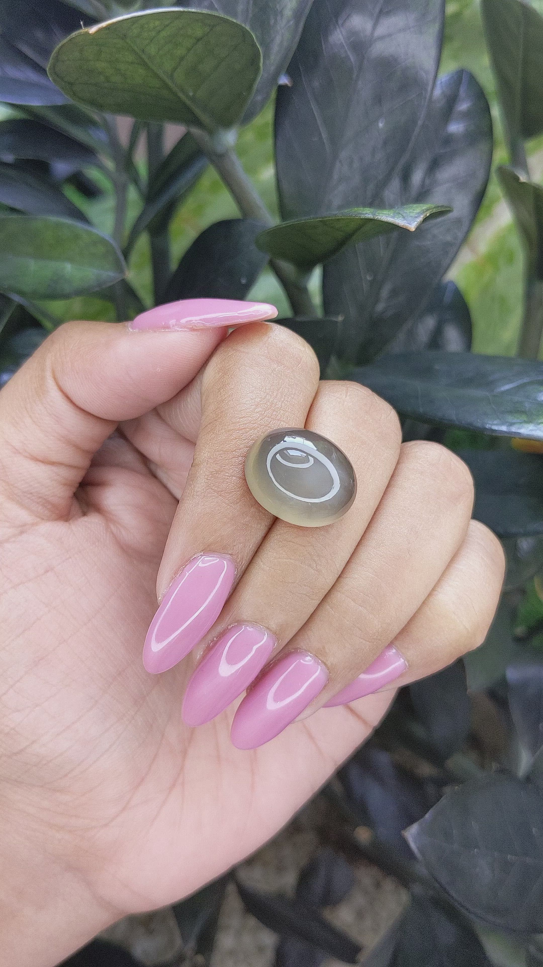 16.28 Ct. Cabochon Moonstone from Ceylon (Sri Lanka) Size Video