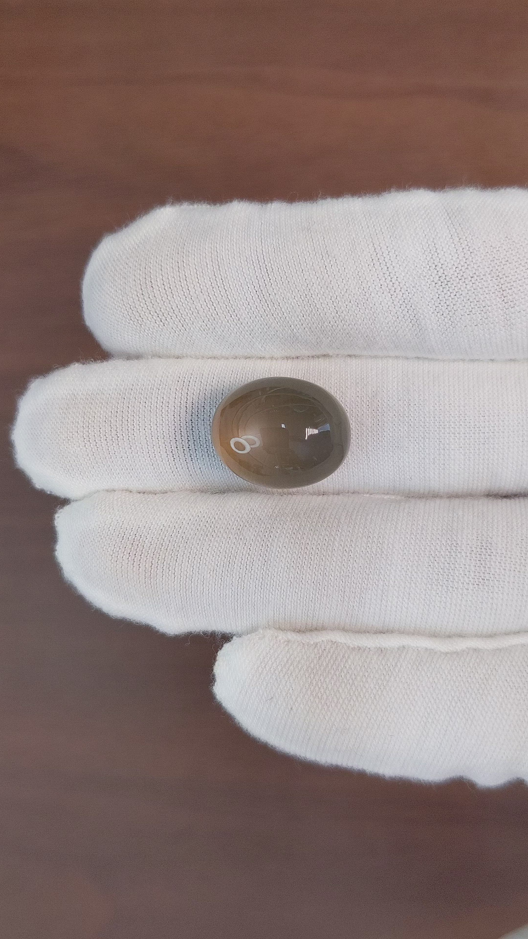 16.28 Ct. Cabochon Moonstone from Ceylon (Sri Lanka) Size Video