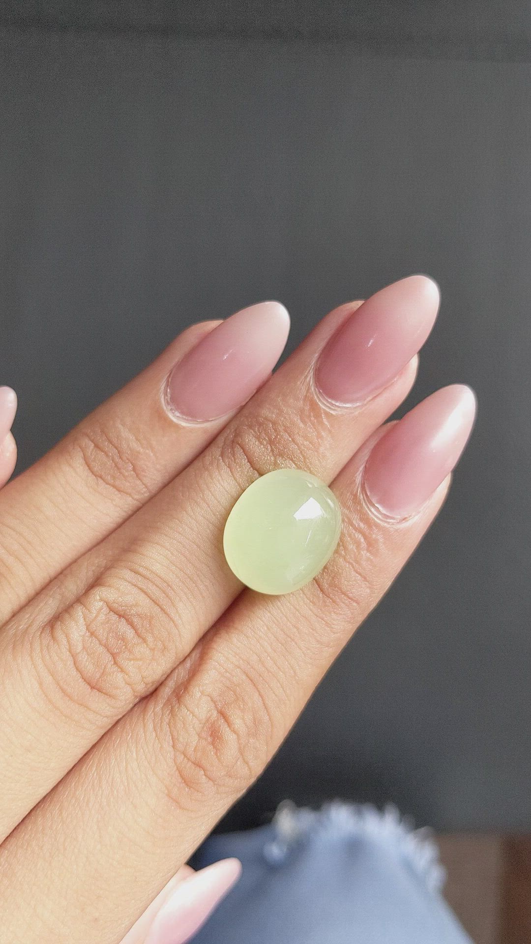 12.19 Ct. Cabochon Moonstone from Ceylon (Sri Lanka) Size Video