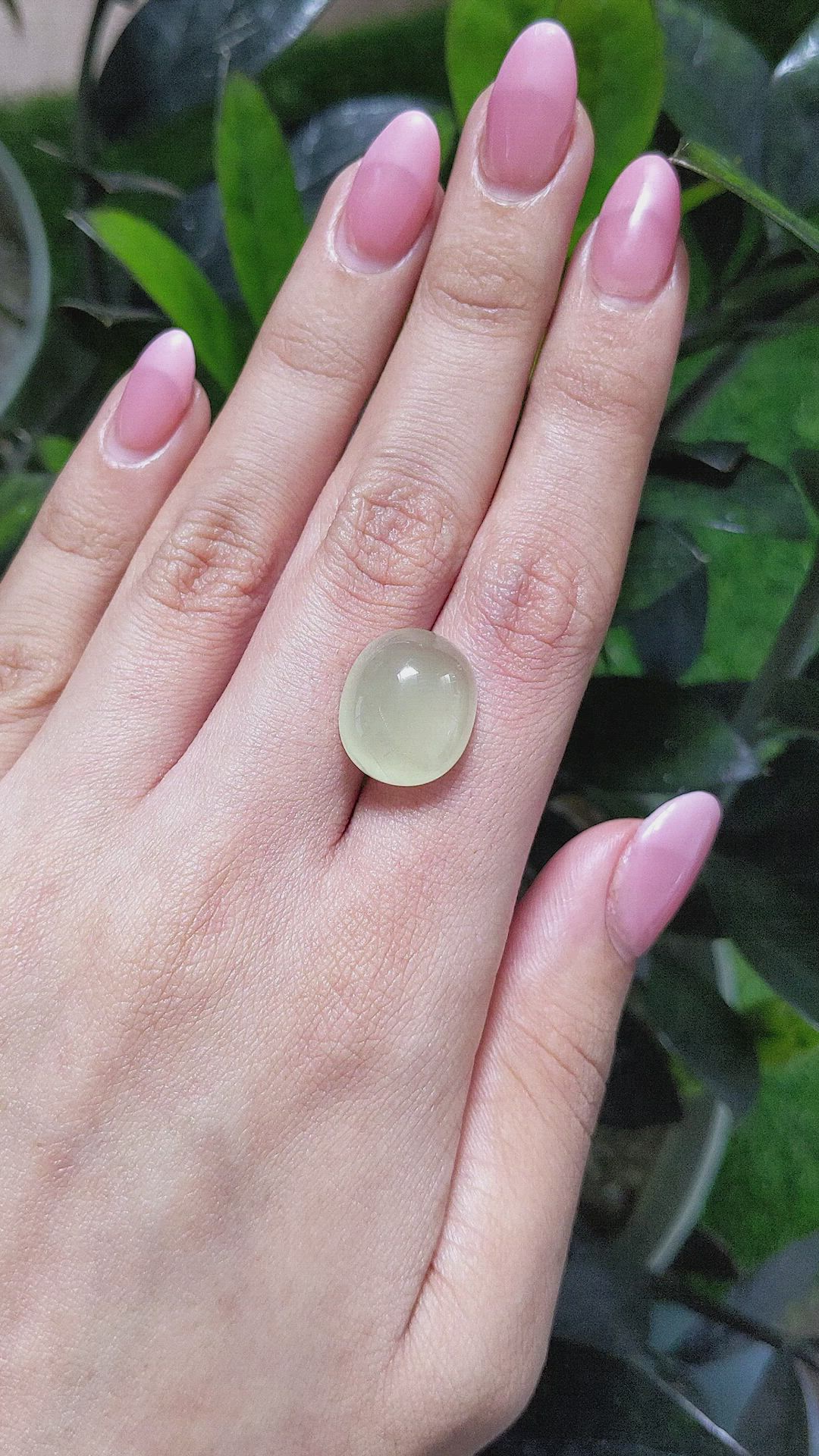 15.39 Ct. Cabochon Moonstone from Ceylon (Sri Lanka) Size Video