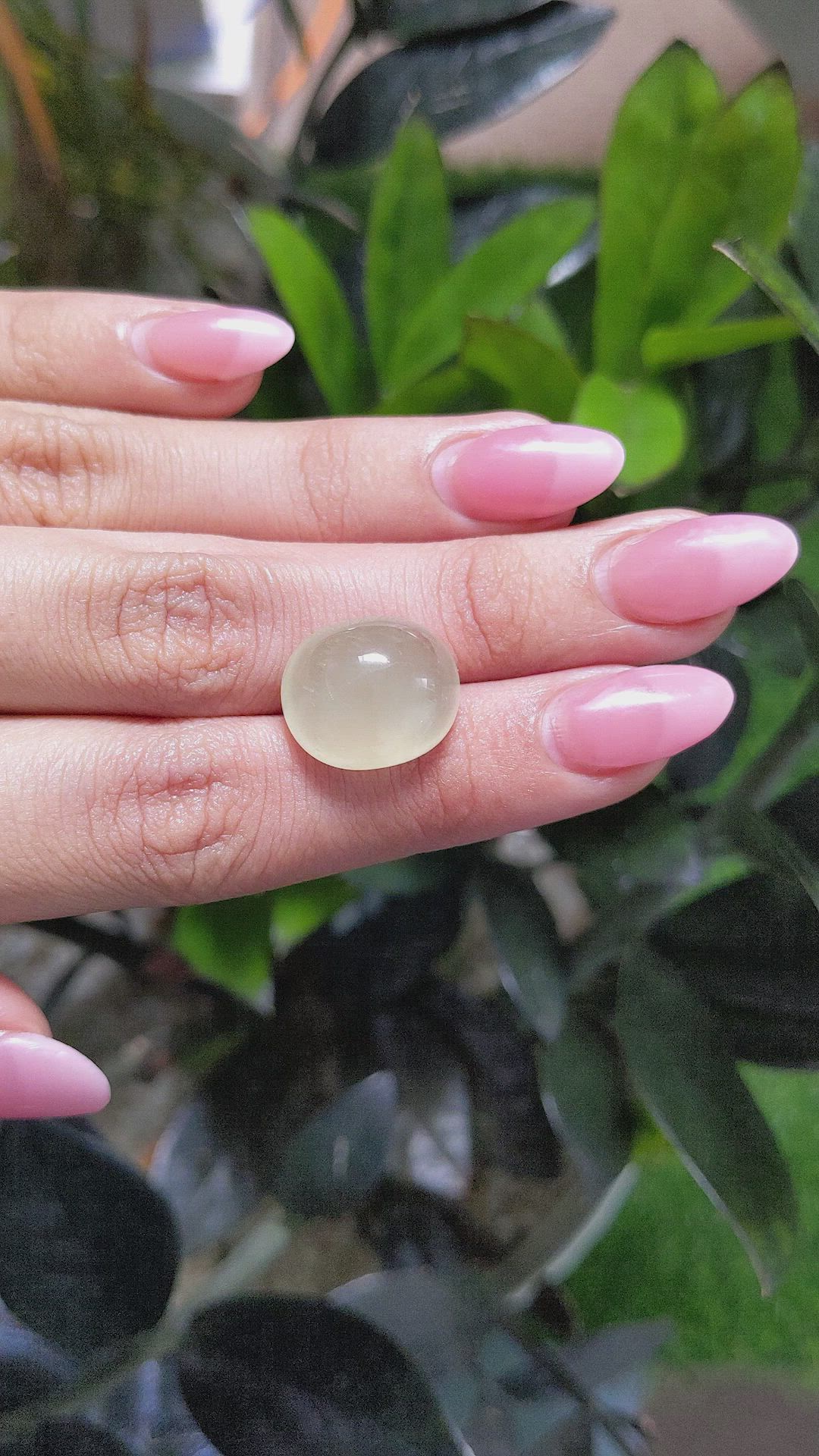 15.39 Ct. Cabochon Moonstone from Ceylon (Sri Lanka) Size Video
