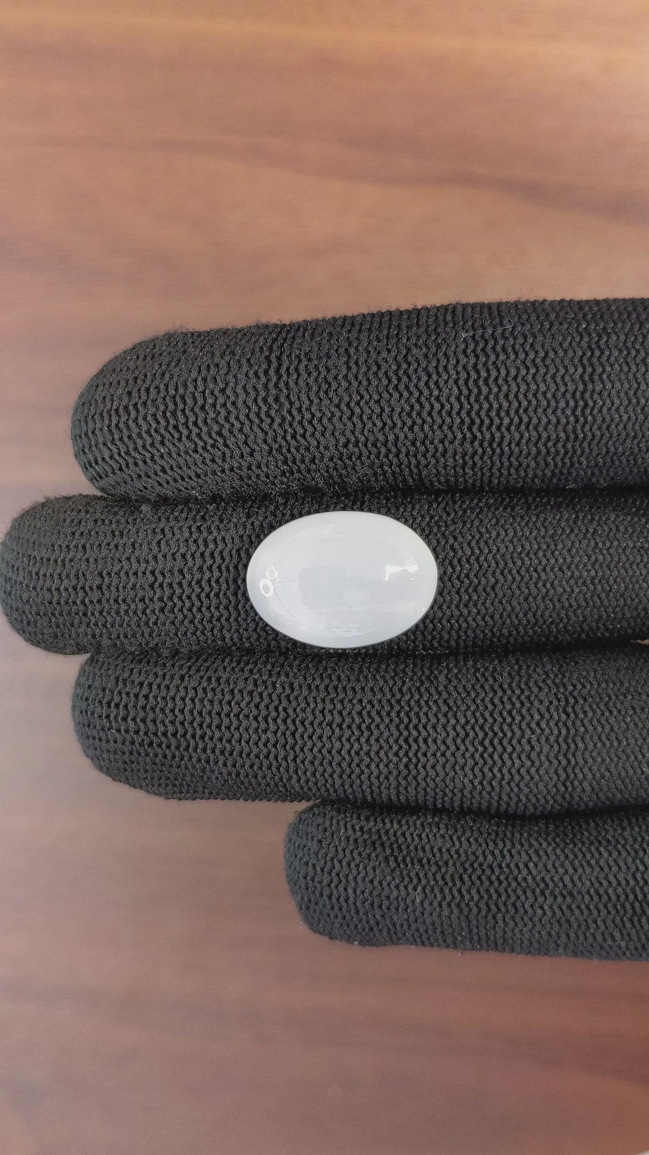 15.16 Ct. Cabochon Moonstone from Ceylon (Sri Lanka) Size Video
