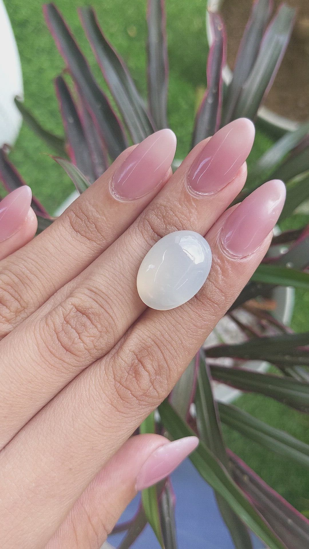 15.16 Ct. Cabochon Moonstone from Ceylon (Sri Lanka) Size Video
