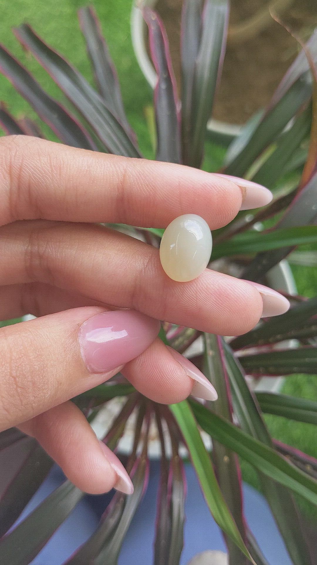 10.59 Ct. Cabochon Moonstone from Ceylon (Sri Lanka) Size Video