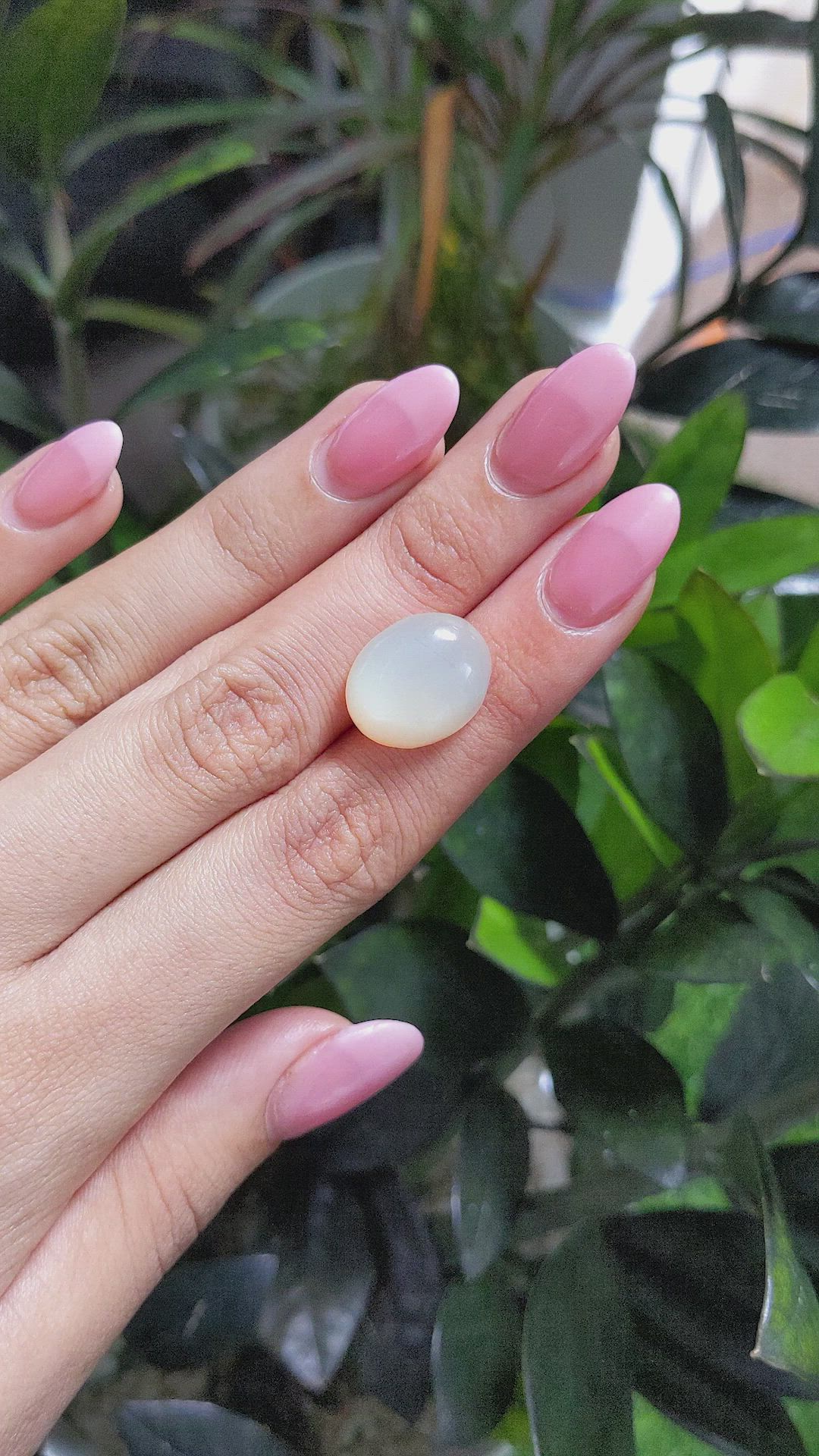 11.58 Ct. Cabochon Moonstone from Ceylon (Sri Lanka) Size Video