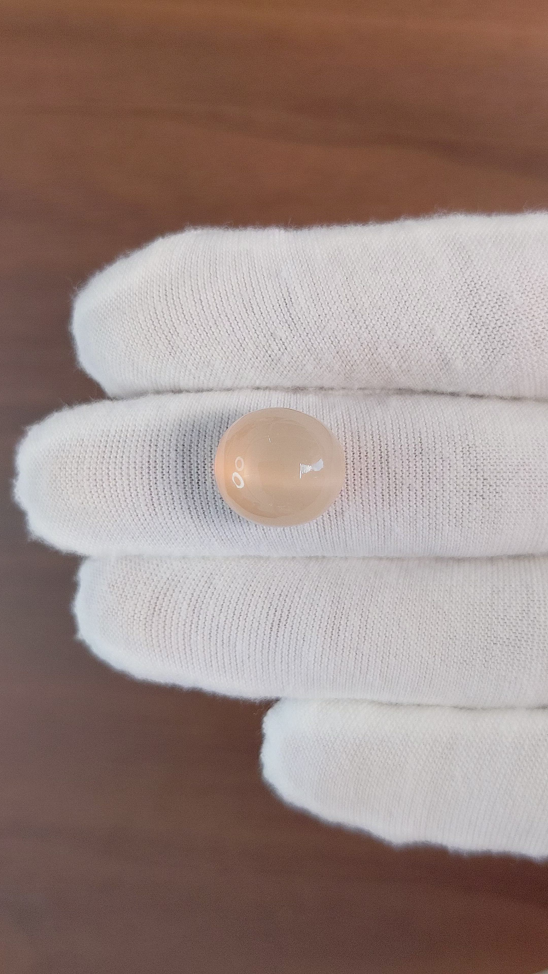 13.44 Ct. Cabochon Moonstone from Ceylon (Sri Lanka) Size Video